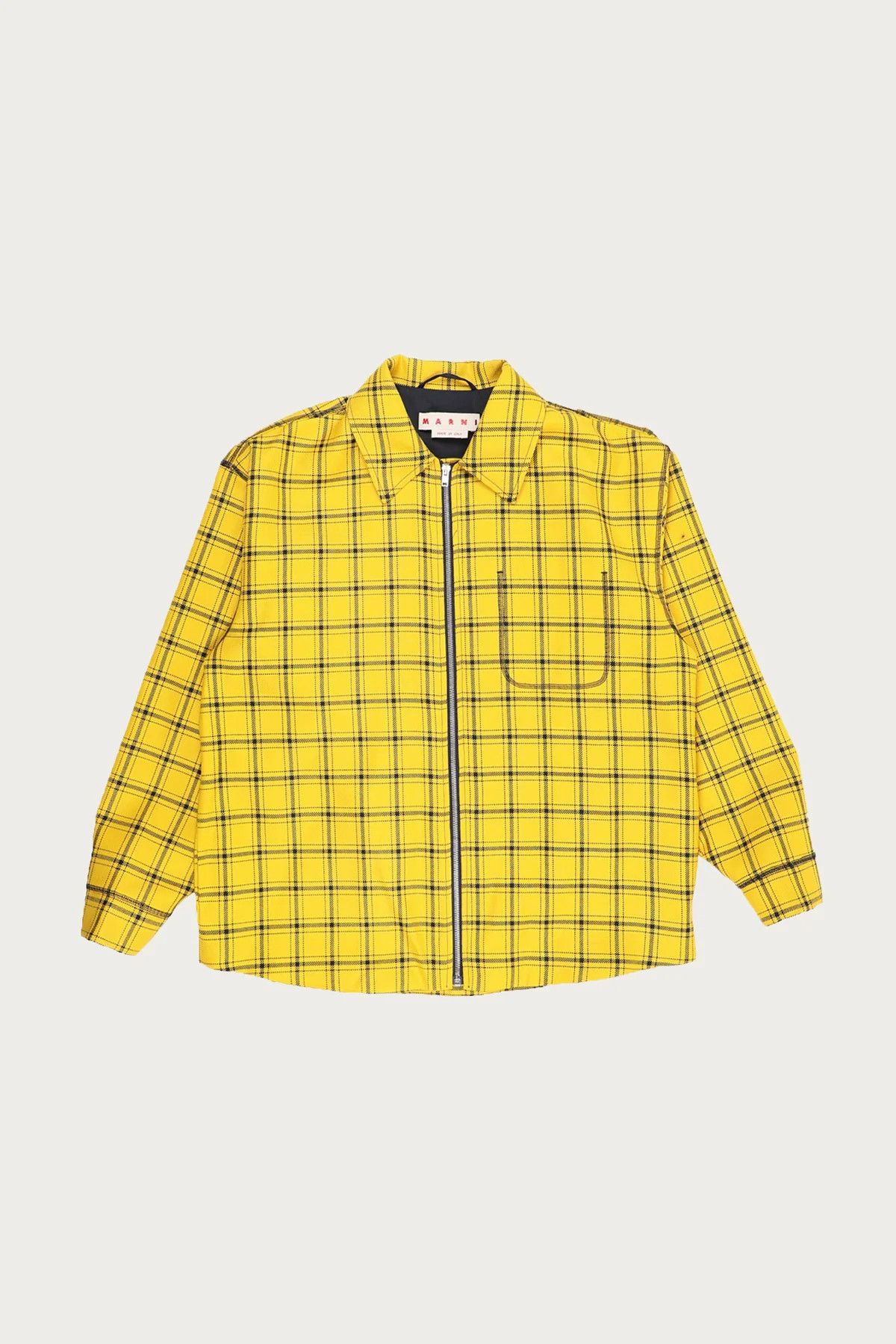 Marni o1y0225 Checked Zip Jacket in Yellow/Black Size US M / EU 48-50 / 2 - 1 Thumbnail