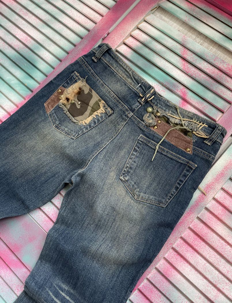 If Six Was Nine Vintage Y2K Apache Retro Style Bootcut Jeans Size 34" / US 12 / IT 48 - 2 Thumbnail