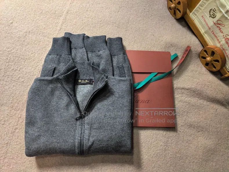 Loro Piana LORO PIANA Velvet Cardigan Size US XL / EU 56 / 4 - 5 Thumbnail