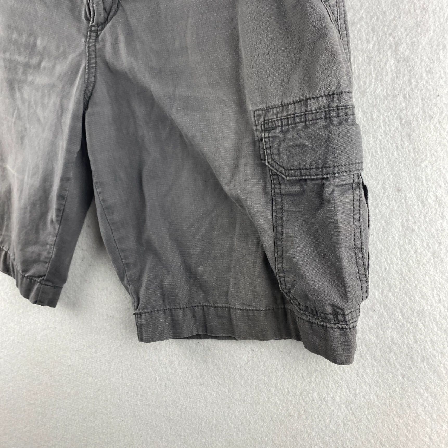 Eddie Bauer Eddie Bauer Mens Cargo Shorts 36 Gray Cotton Blend Rip Stop Flap Pockets Outdoor Casual Size US 35 - 5 Thumbnail