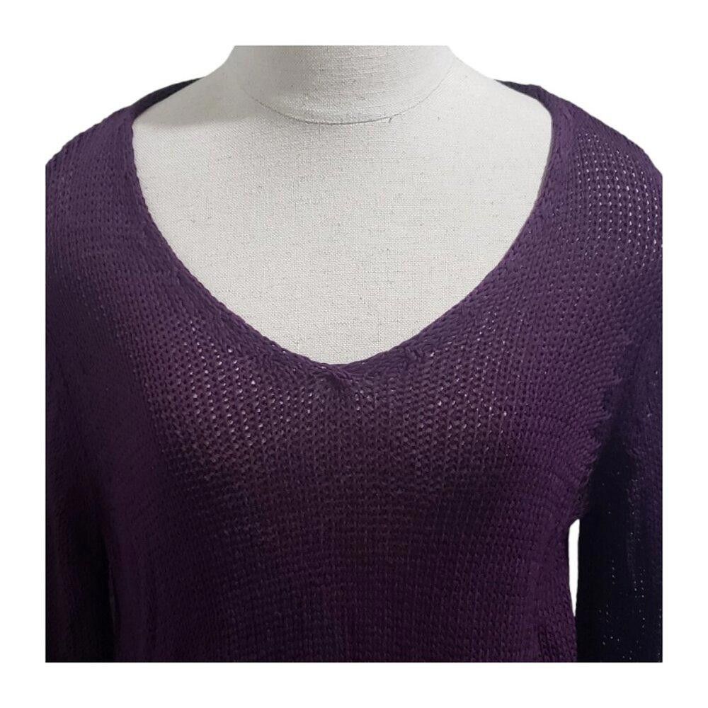 Designer CT1920 Wooden Ships Long Sleeve Purple V-neck Sweater X/S Size XS / US 0-2 / IT 36-38 - 2 Thumbnail