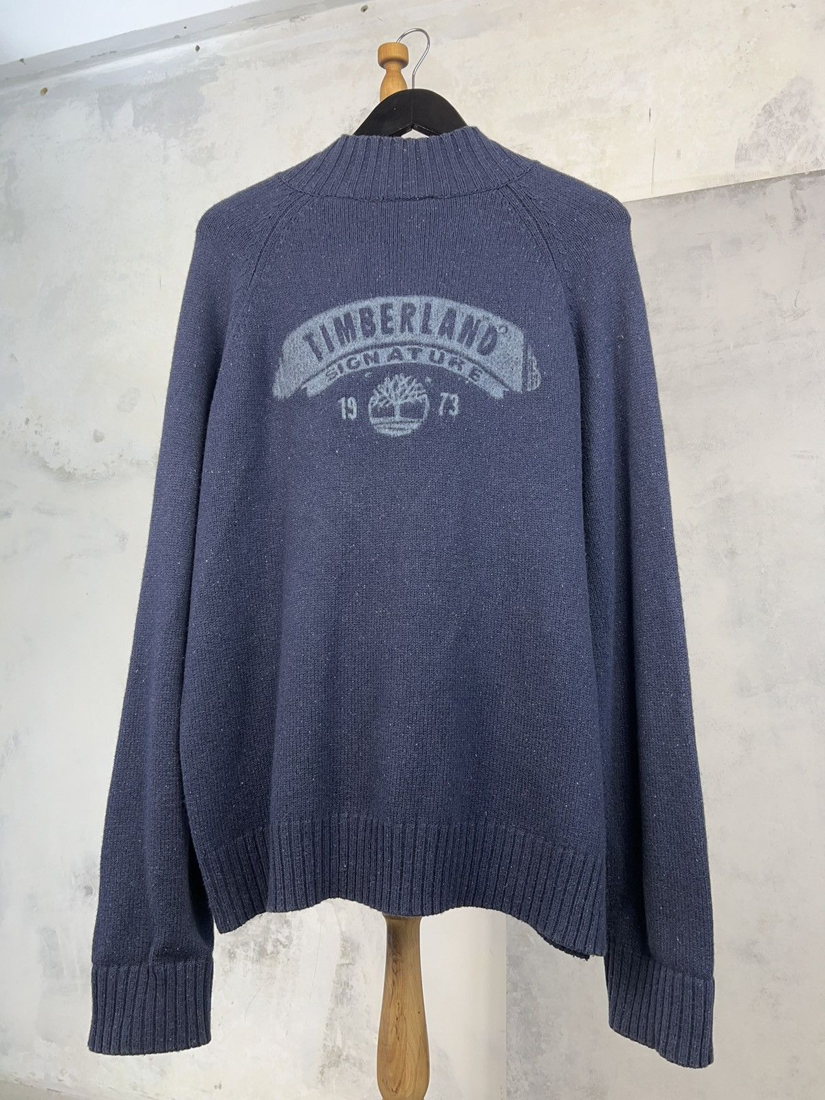 Timberland Vintage Timberland Big Logo Blue Sweater Jumper L - XL Size US L / EU 52-54 / 3 - 2 Thumbnail