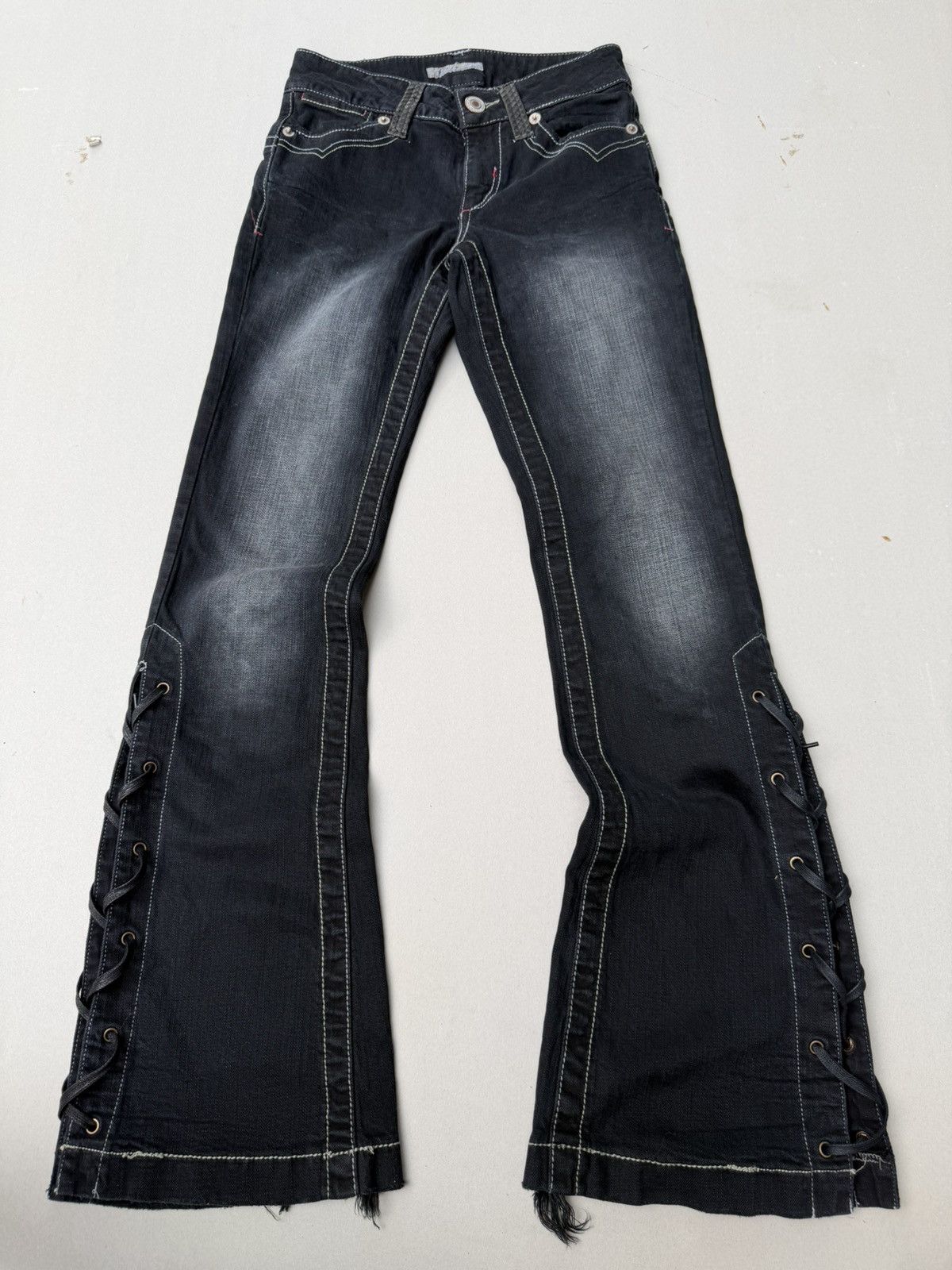 Japanese Brand COX Lace up flare jeans Size US 26 / EU 42 - 1 Thumbnail