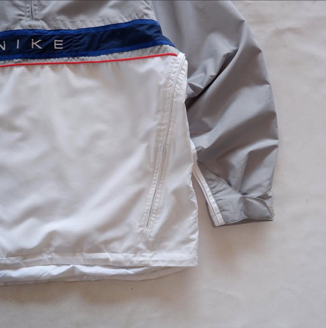 Nike × Vintage Nike Spell Out Half Zip Hood Size US XL / EU 56 / 4 - 7 Thumbnail
