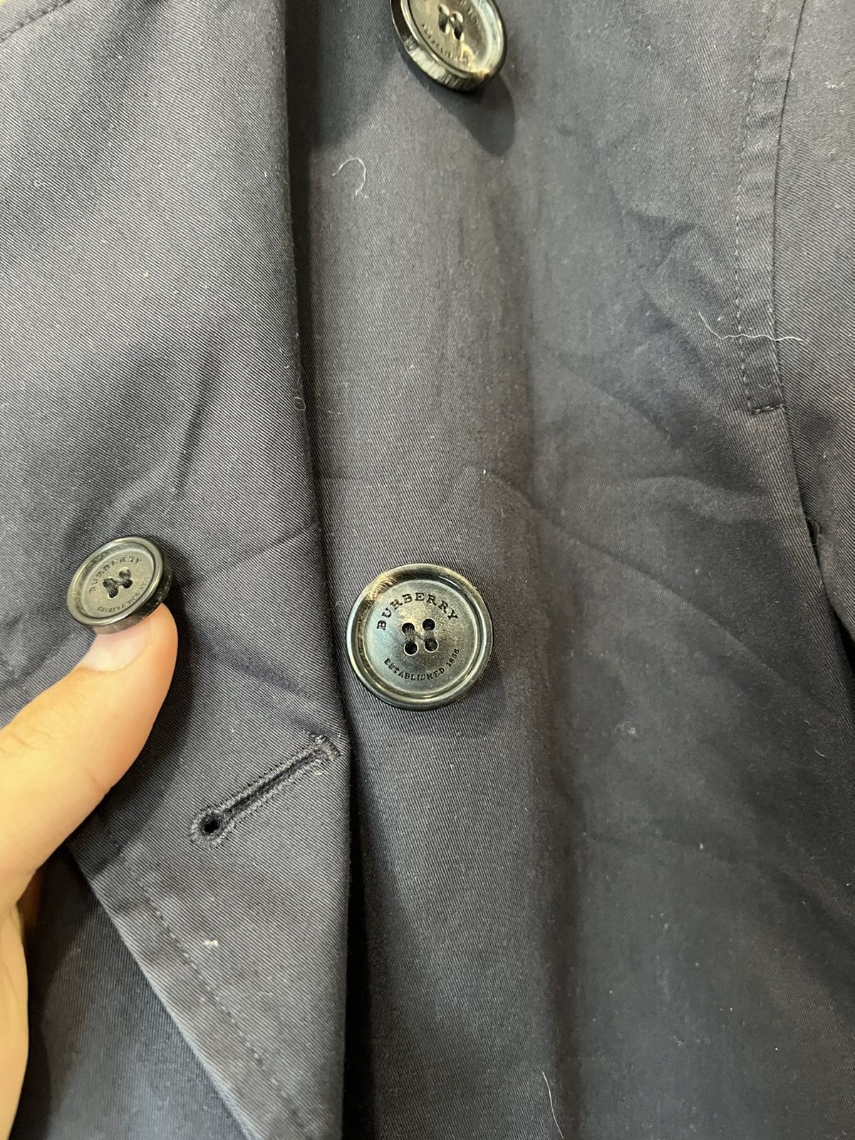 Burberry Burberry Trench Coat Blue Sandringham Mens Jacket Size US S / EU 44-46 / 1 - 11 Thumbnail