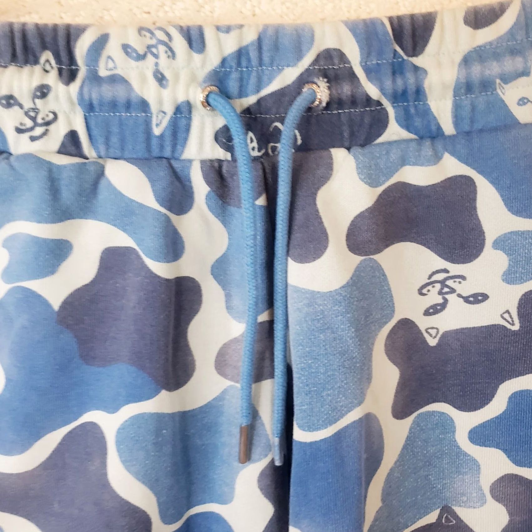 RIPNDIP RIPNDIP Tie Dye Cat Sweat Shorts Blue Pink Drawstring Pockets Elastic Waist M Size US 31 - 3 Thumbnail