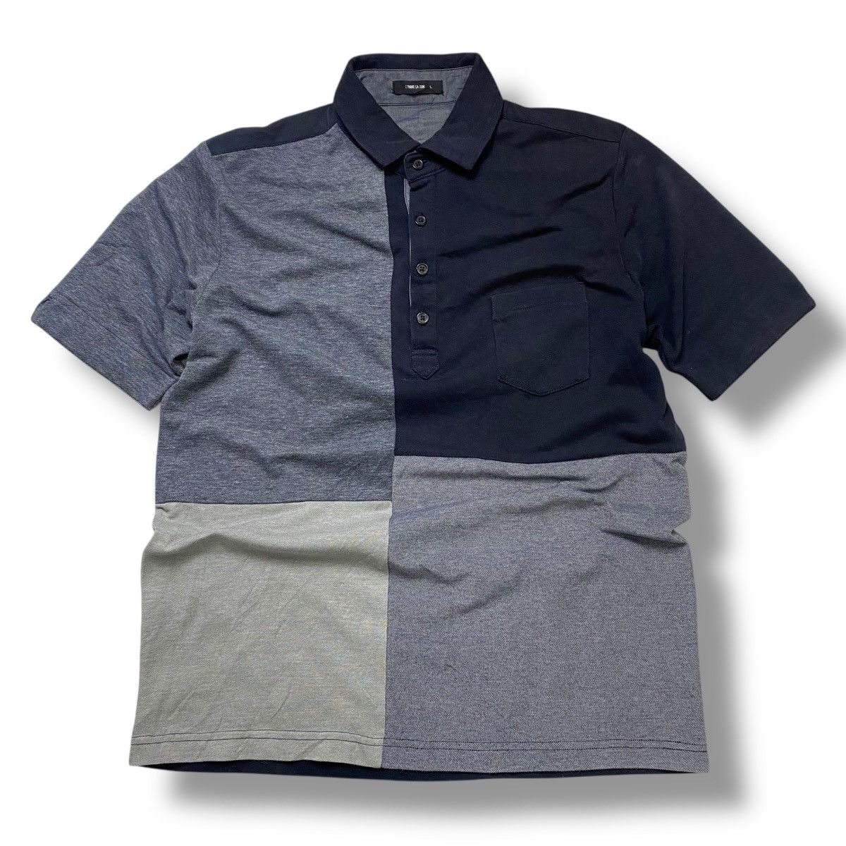 Japanese Brand comme ca ism polo shirt patchwork Size US L / EU 52-54 / 3 - 3 Thumbnail