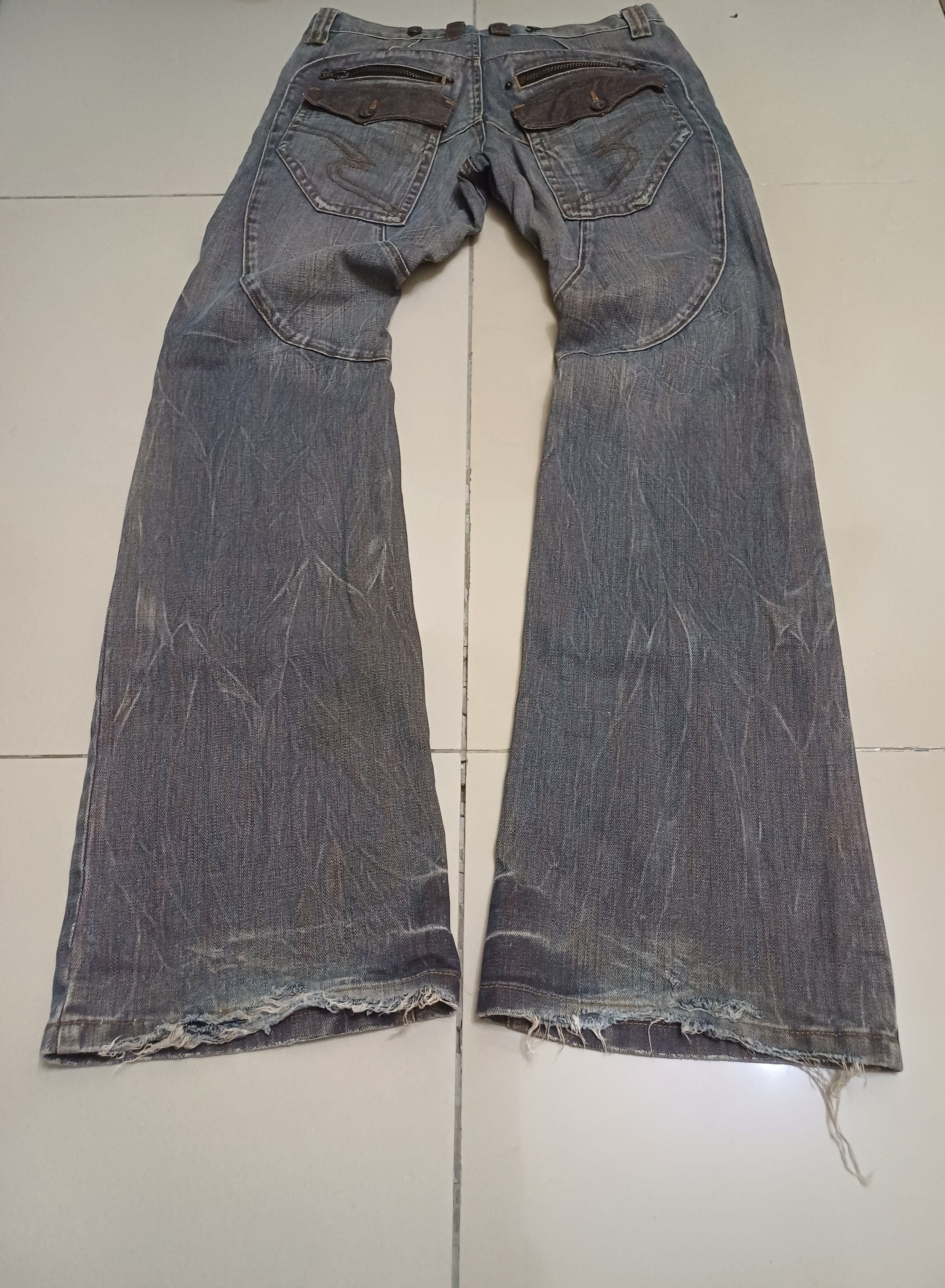 Japanese Brand × semanticdesign Crazy Vtg distressed Trash Flared Design semantic design 🔥 Size US 30 / EU 46 - 12 Thumbnail
