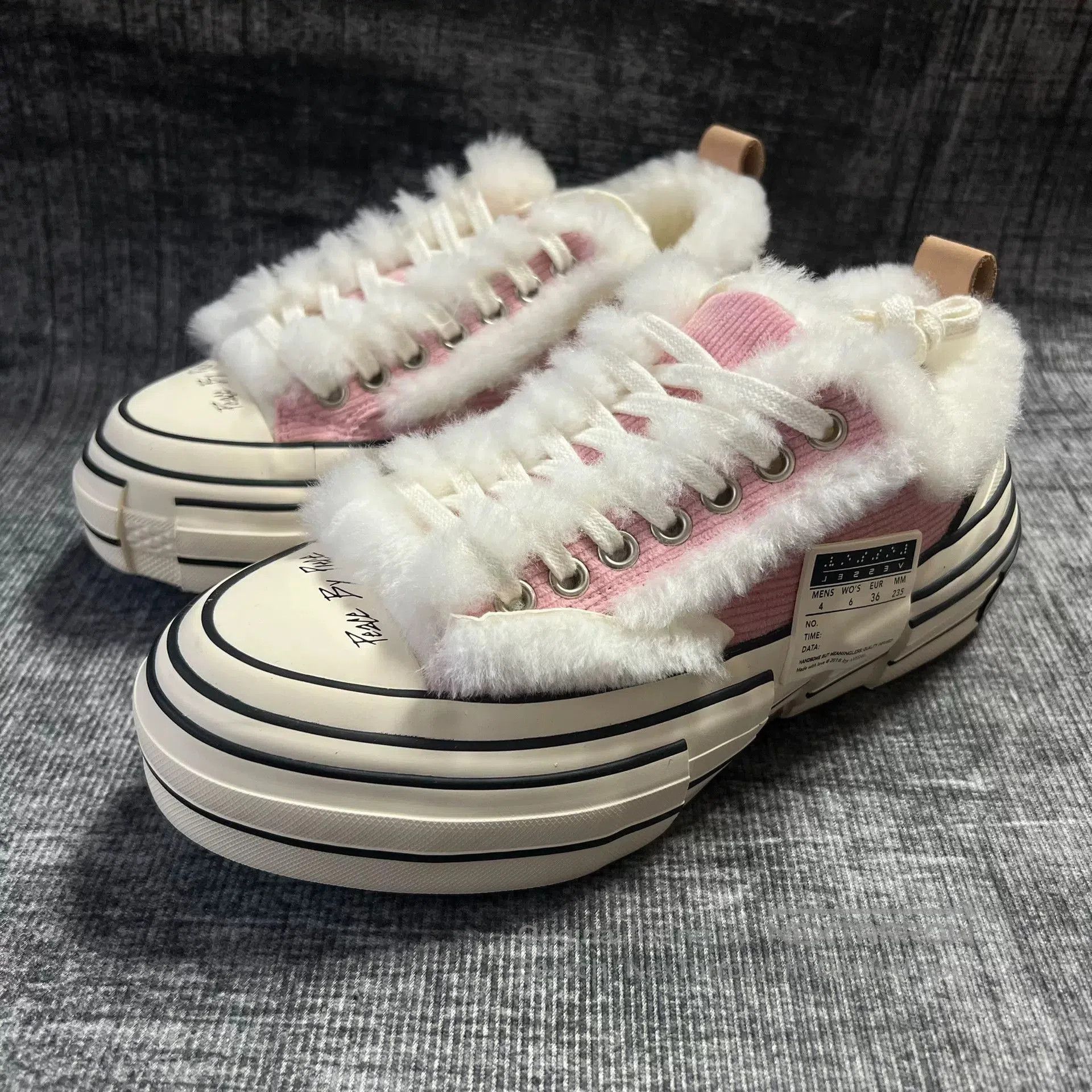 Adidas pink winter warmers plush casual sneakers. Size US 6.5 / IT 36.5 - 1 Thumbnail