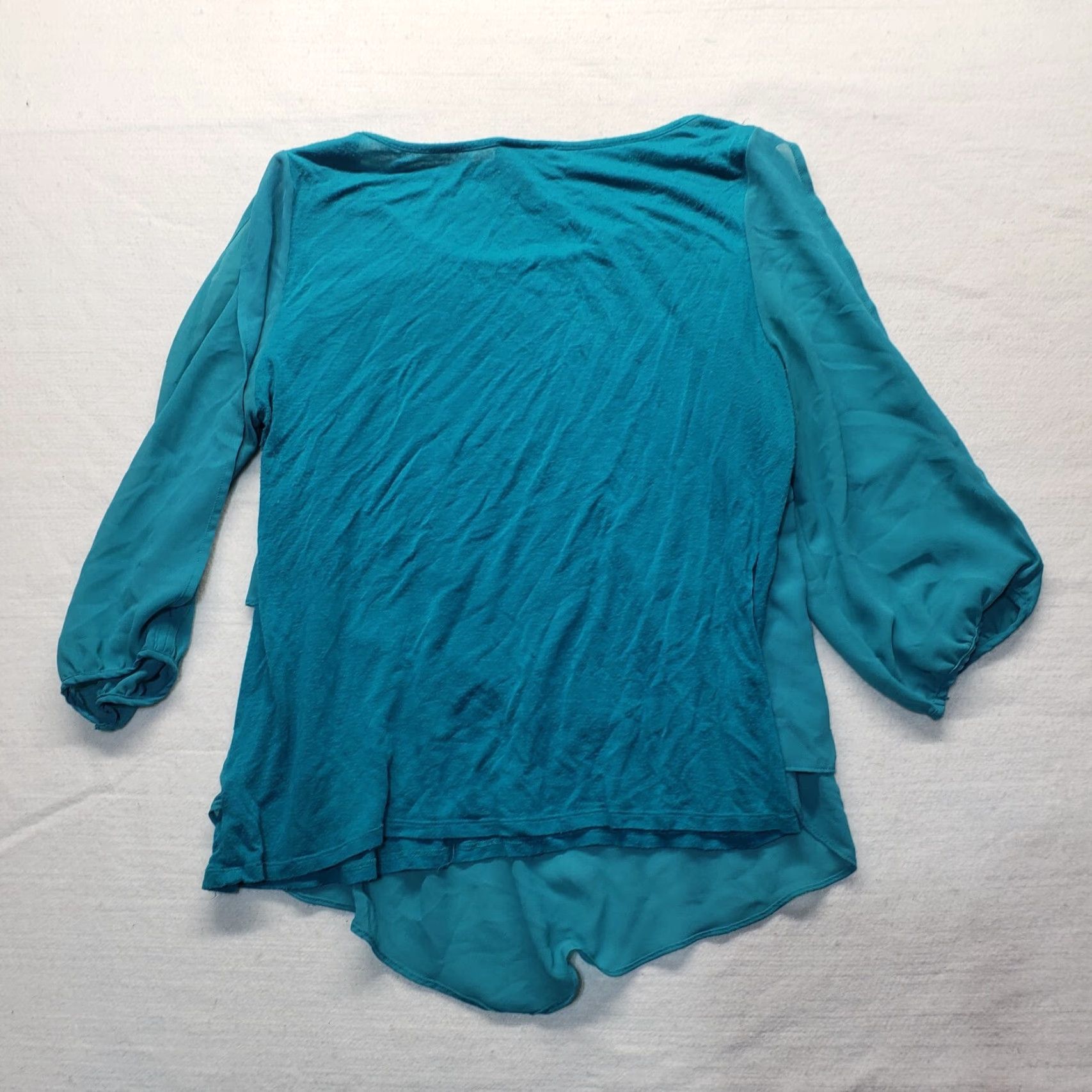 Vintage By Design Shirt Adult Womens L Blue Long Sleeve T-Shirt Tee Casual Basic Knit Cotton Polyester Logo Size L / US 10 / IT 46 - 6 Thumbnail