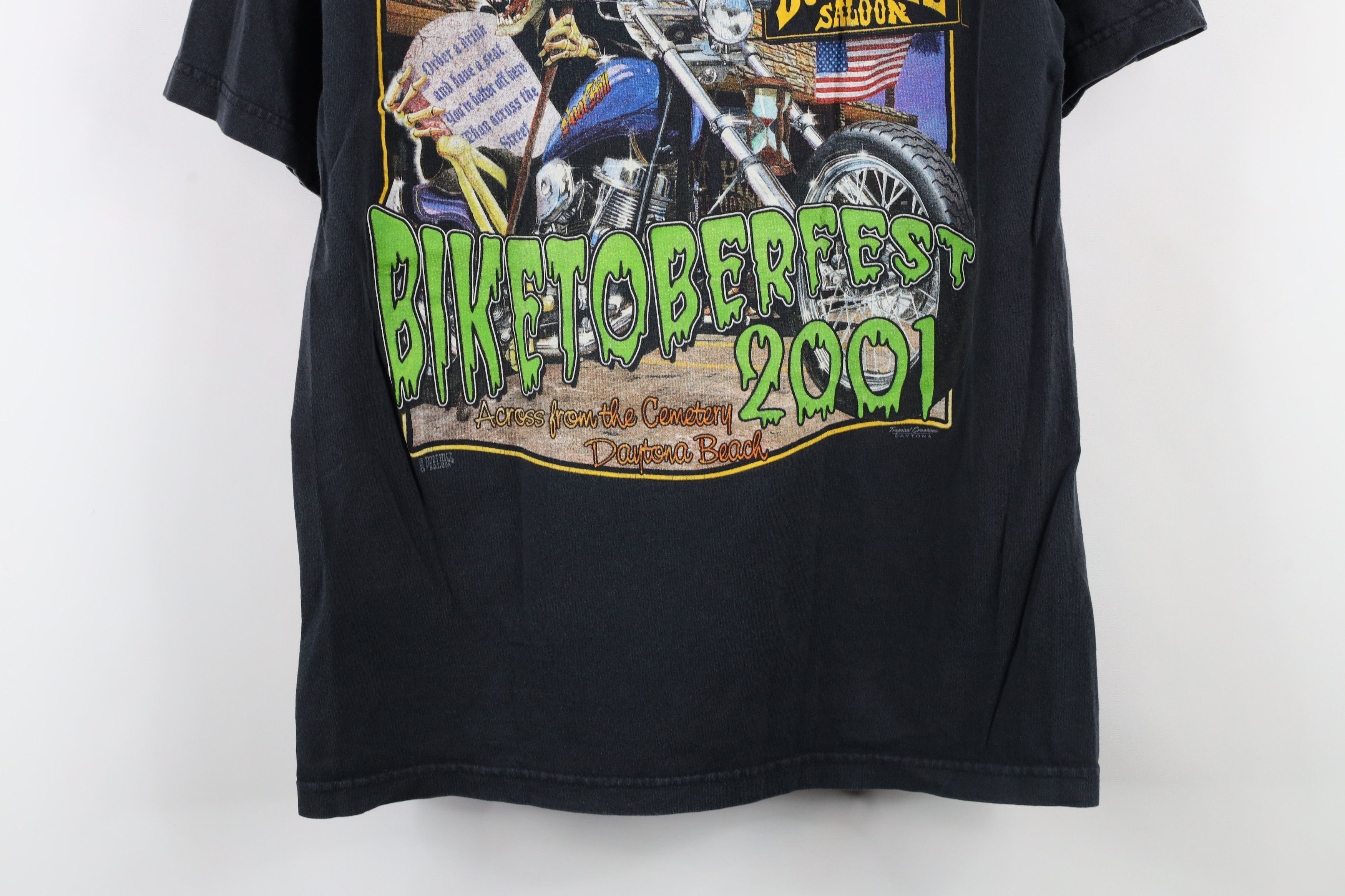 Vintage Vintage Y2K 2001 Daytona Beach Biketober Fest T-Shirt USA Size US M / EU 48-50 / 2 - 13 Thumbnail
