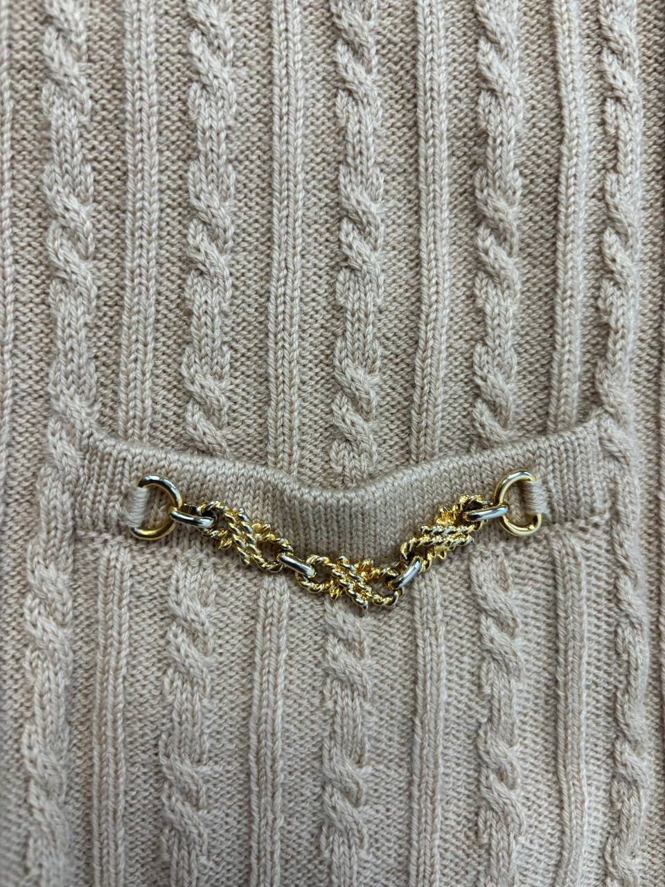 Celine Celine Cable Knit Chain Cardigan Size M / US 6-8 / IT 42-44 - 5 Thumbnail