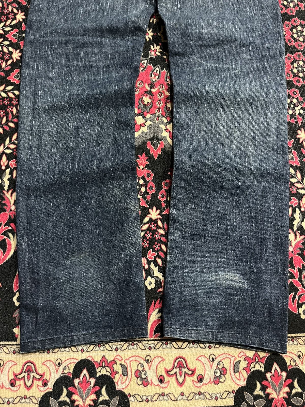 Japanese Brand Vintage Blue Label United Arrows Whisker Blue Faded Jeans Size US 30 / EU 46 - 8 Thumbnail