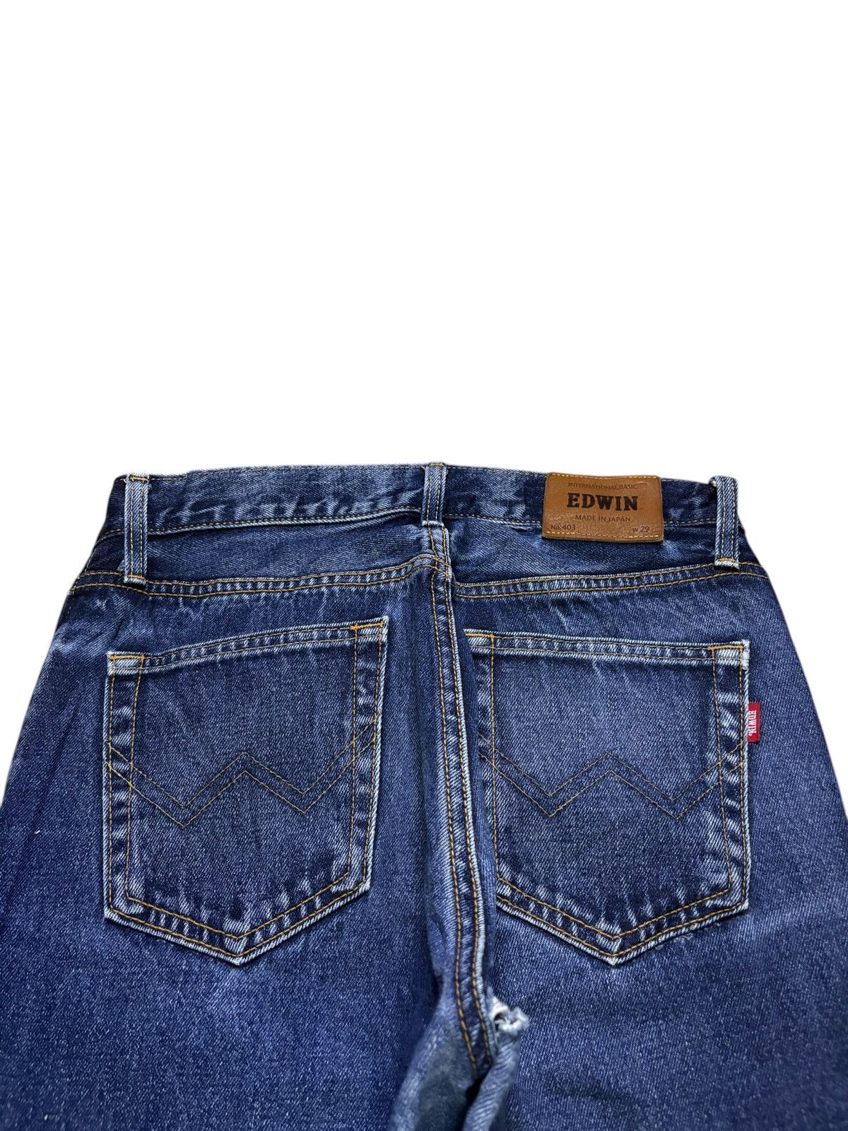 Edwin Vintage Edwin 403 Blue Wash Distressed Jeans Size US 29 - 8 Thumbnail