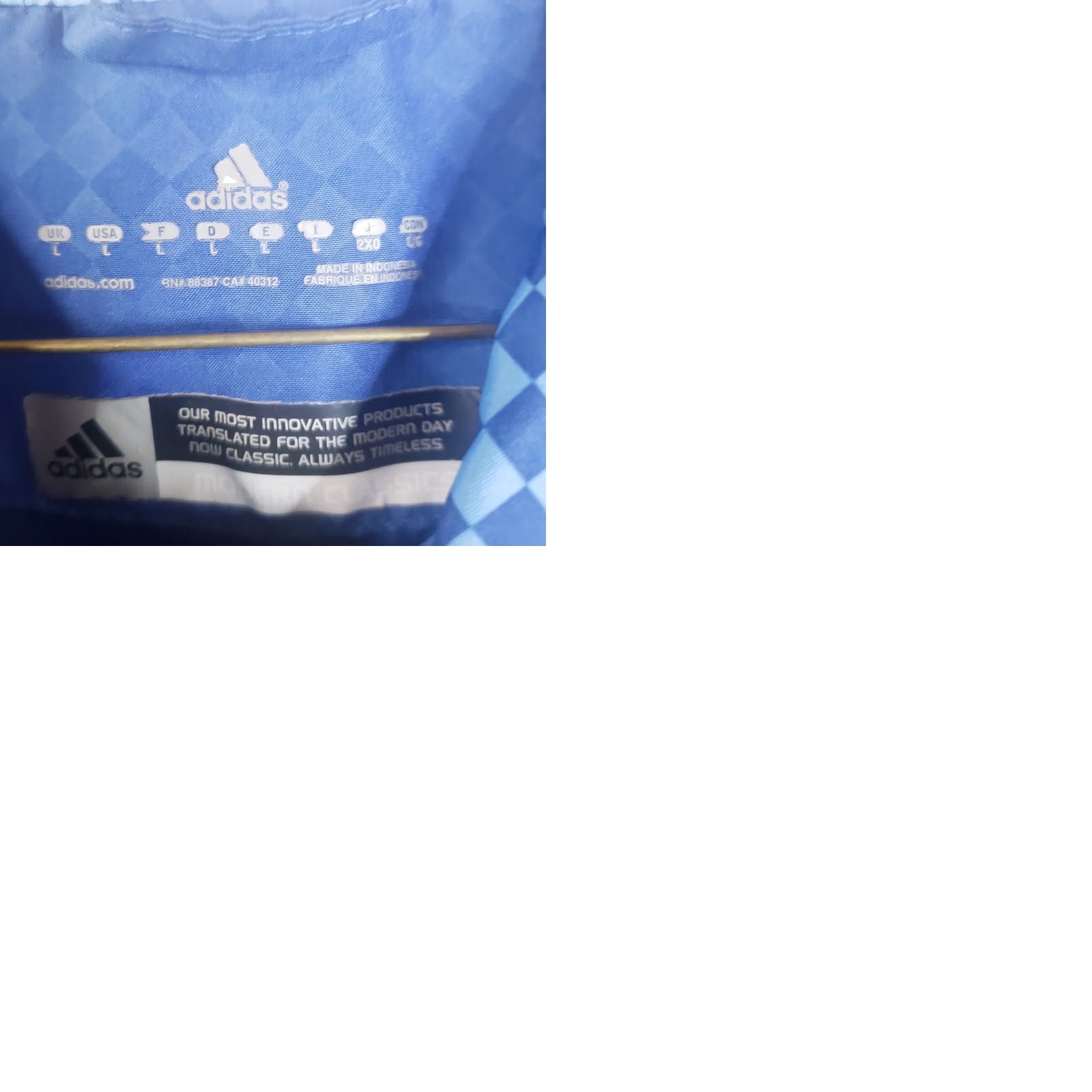 Adidas Adidas Track Jacket Mens L Blue Full Zip Hooded Clima Proof Striped Size US L / EU 52-54 / 3 - 10 Thumbnail