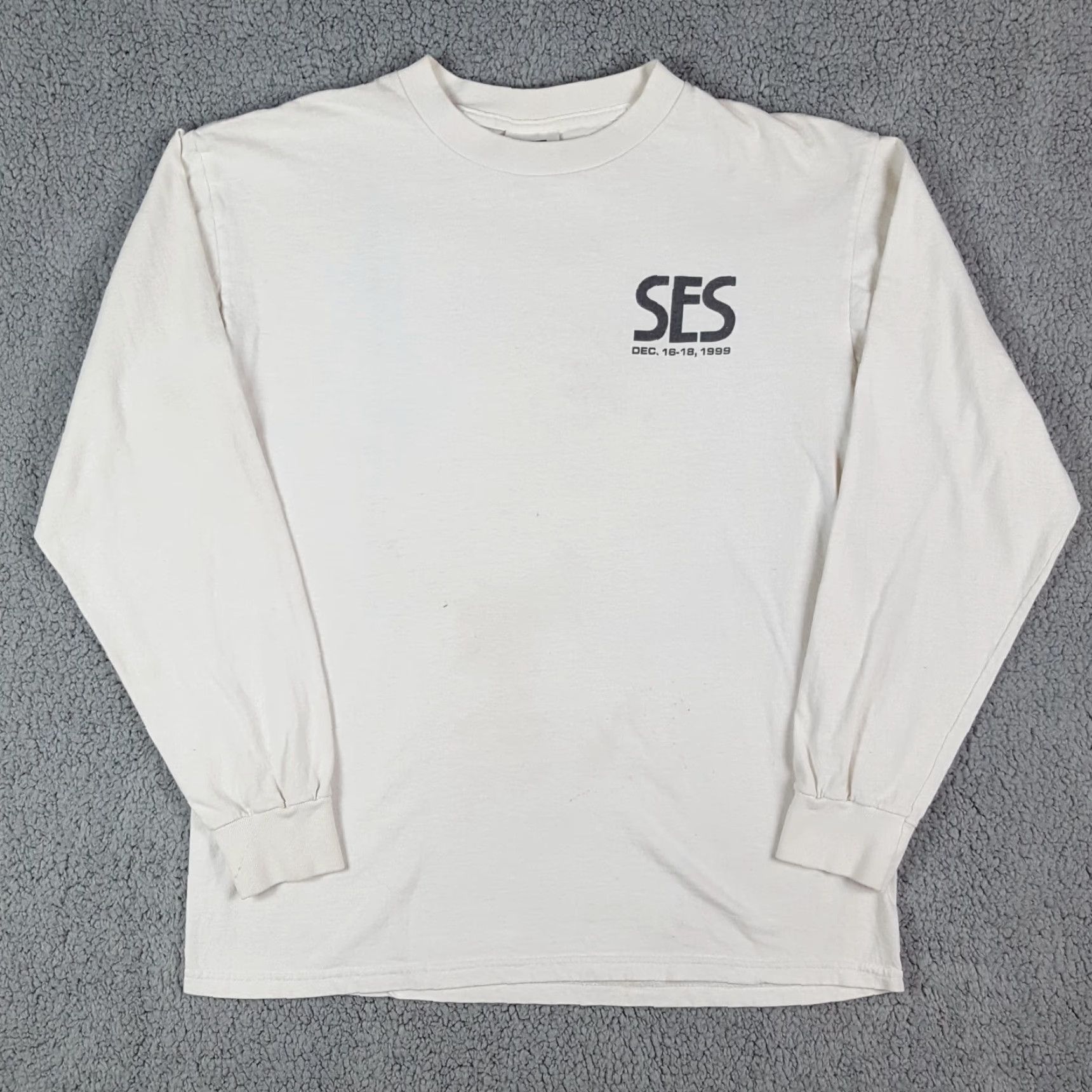 Tultex VINTAGE Tultex Y2K Swimming Champions Long Sleeve T-Shirt Men's Medium White Retro 90s Sports Size US M / EU 48-50 / 2 - 2 Thumbnail