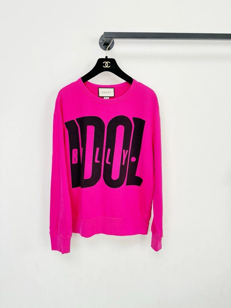 Gucci gucci pink sweatshirt with bold logo-dmc Size US S / EU 44-46 / 1 - 1 Thumbnail