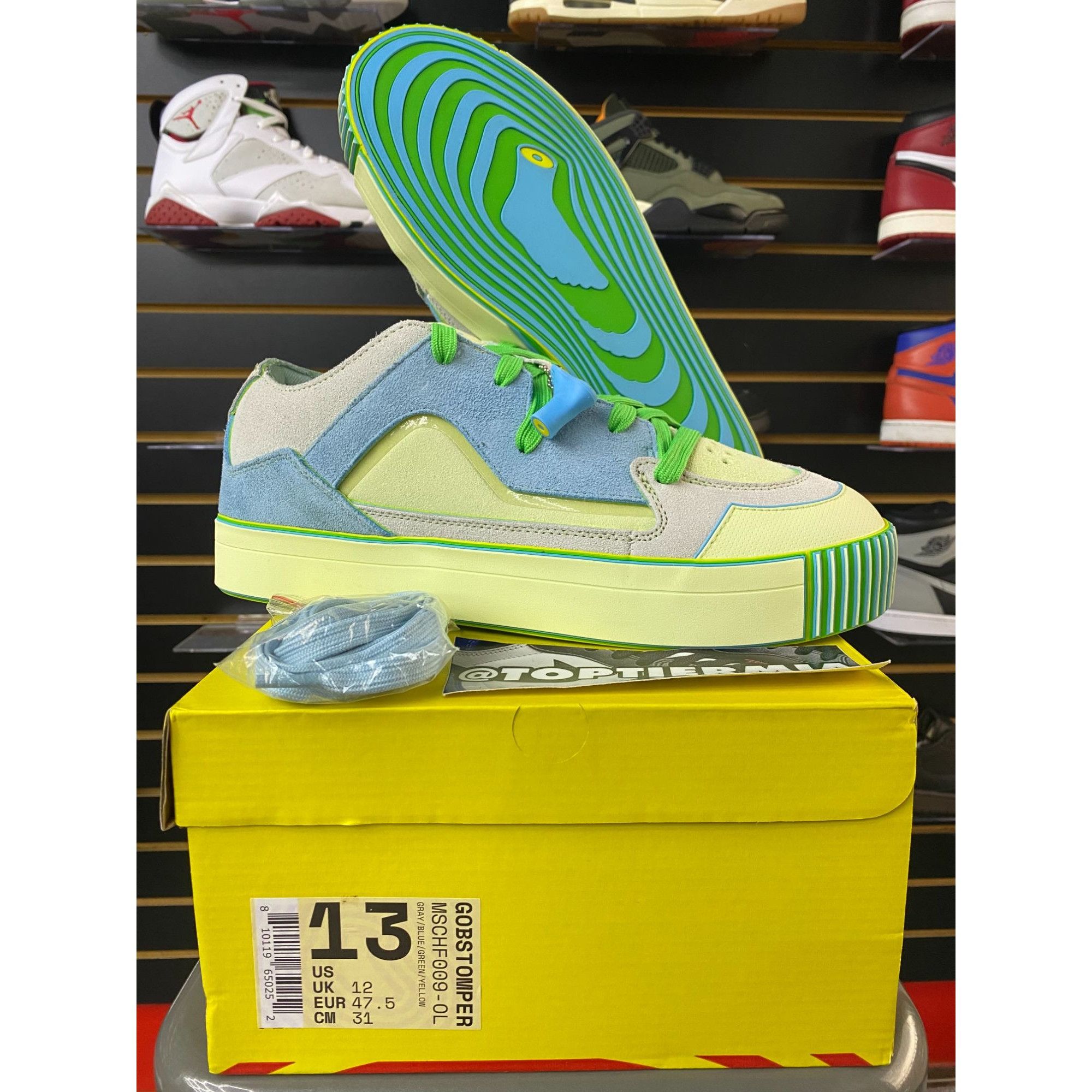 MSCHF MSCHF GOBSTOMPER OFF-LEMON EDITION SZ 13 Size US 13 / EU 46 - 1 Thumbnail