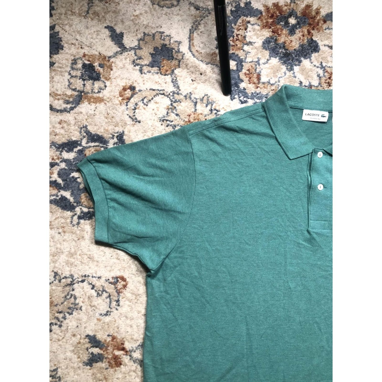 Lacoste VINTAGE: No Lacoste Polo Shirt Mens 3XL Green Classic Fit Short Sleeve Croc Logo Pique Shirt Size US XXL / EU 58 / 5 - 3 Thumbnail