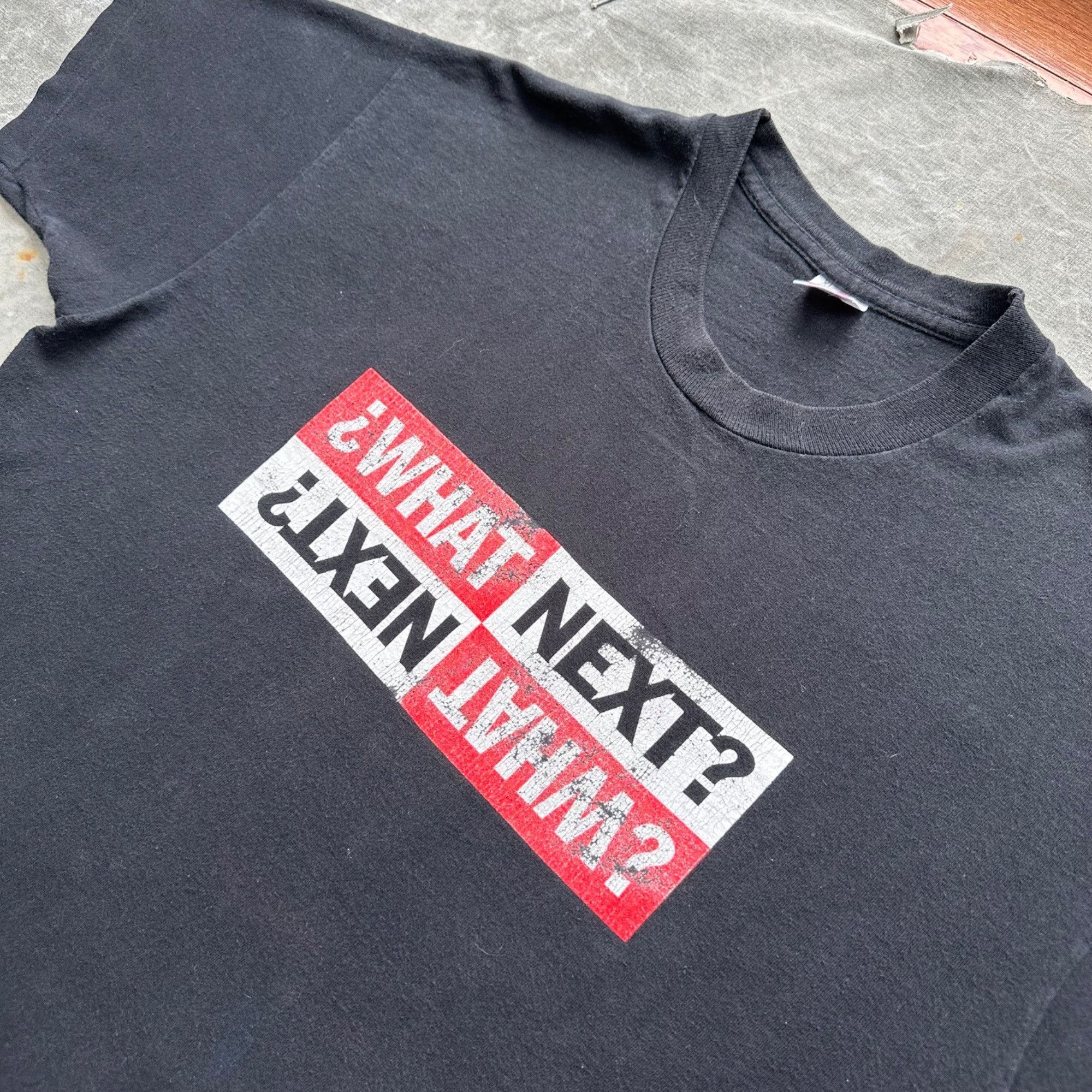 Vintage Vintage 90s Box Logo “What’s Next?” Skate Style Shirt Size US XL / EU 56 / 4 - 2 Thumbnail