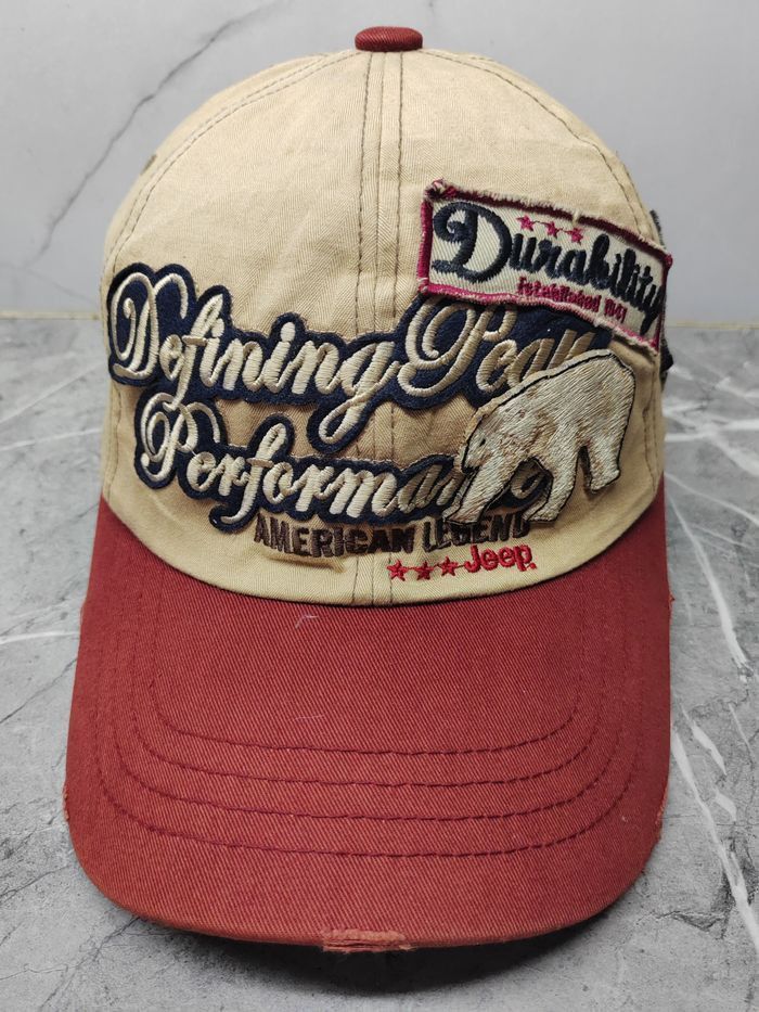 Jeep Vintage Jeep Distressed Style Cap Hat Size ONE SIZE - 2 Thumbnail