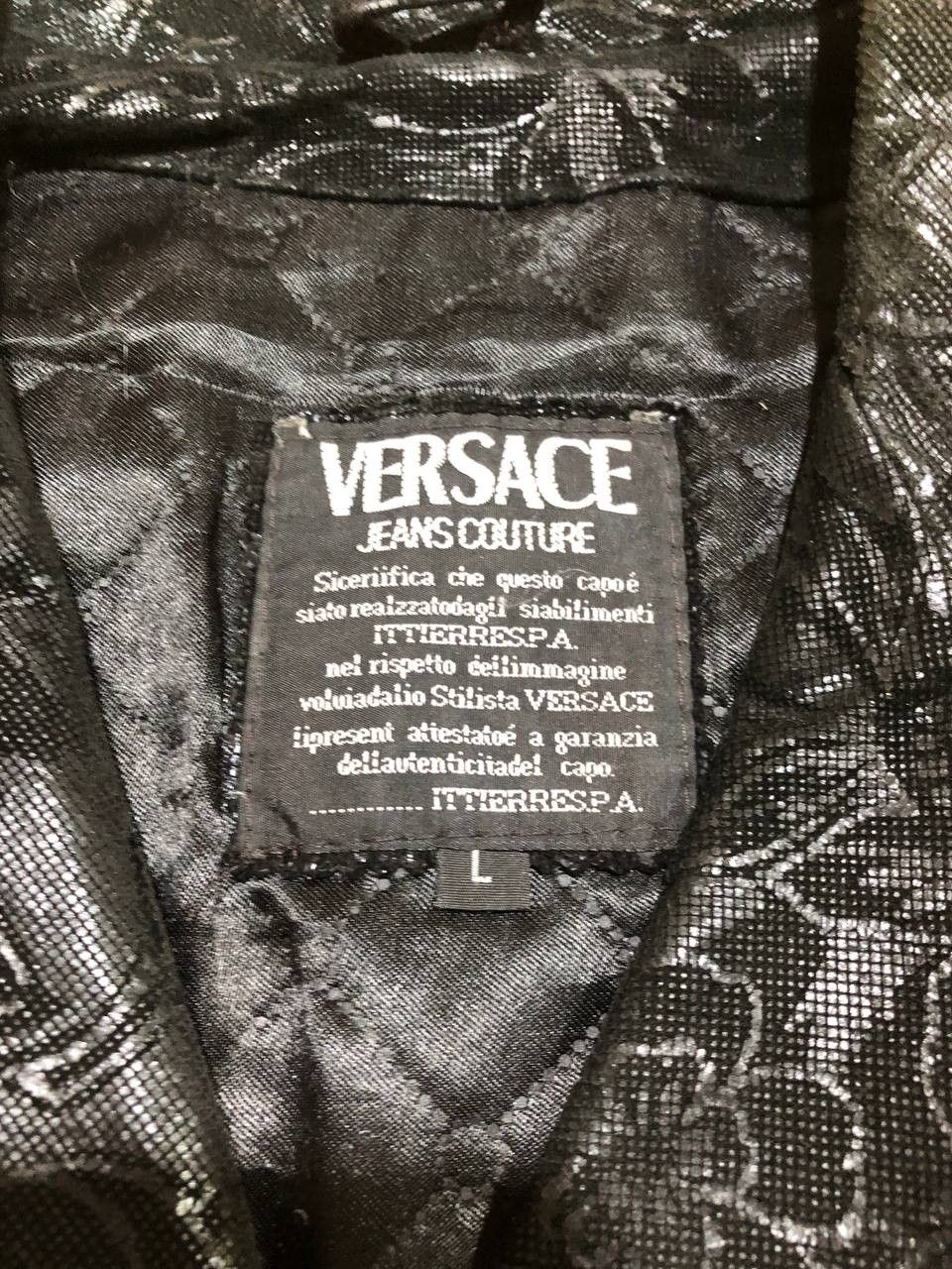Versace Versace Vintage Textured Geometrical Jacket Size US L / EU 52-54 / 3 - 2 Thumbnail