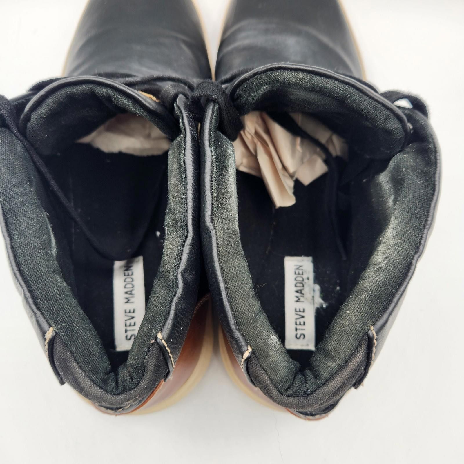 Steve Madden Steve Madden Kobe Black Brown Leather Shoes Size 10 Size US 10 / EU 43 - 7 Thumbnail