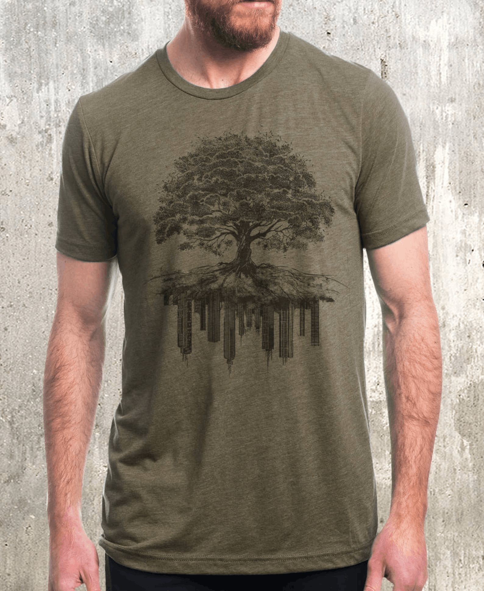 Designer × Vintage Tree & Crumbling City Graphic Tee Size US S / EU 44-46 / 1 - 1 Thumbnail