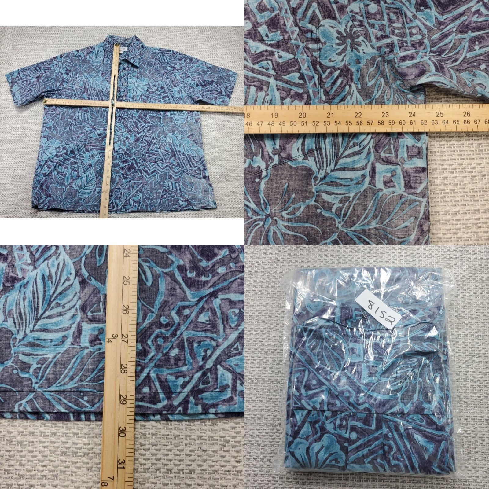 Vintage VINTAGE Malihini Hawaii Shirt Mens L Polo Floral Short Sleeve 1980s Blue Cotton Hawaiian Mens Size US M / EU 48-50 / 2 - 8 Thumbnail