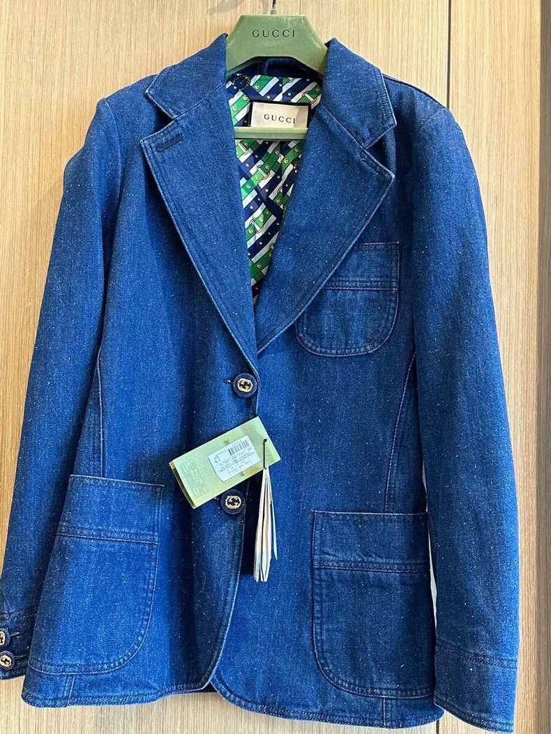 Gucci Gucci Denim lapel double casual suit 2502-Nextarrow Size 40R - 1 Thumbnail