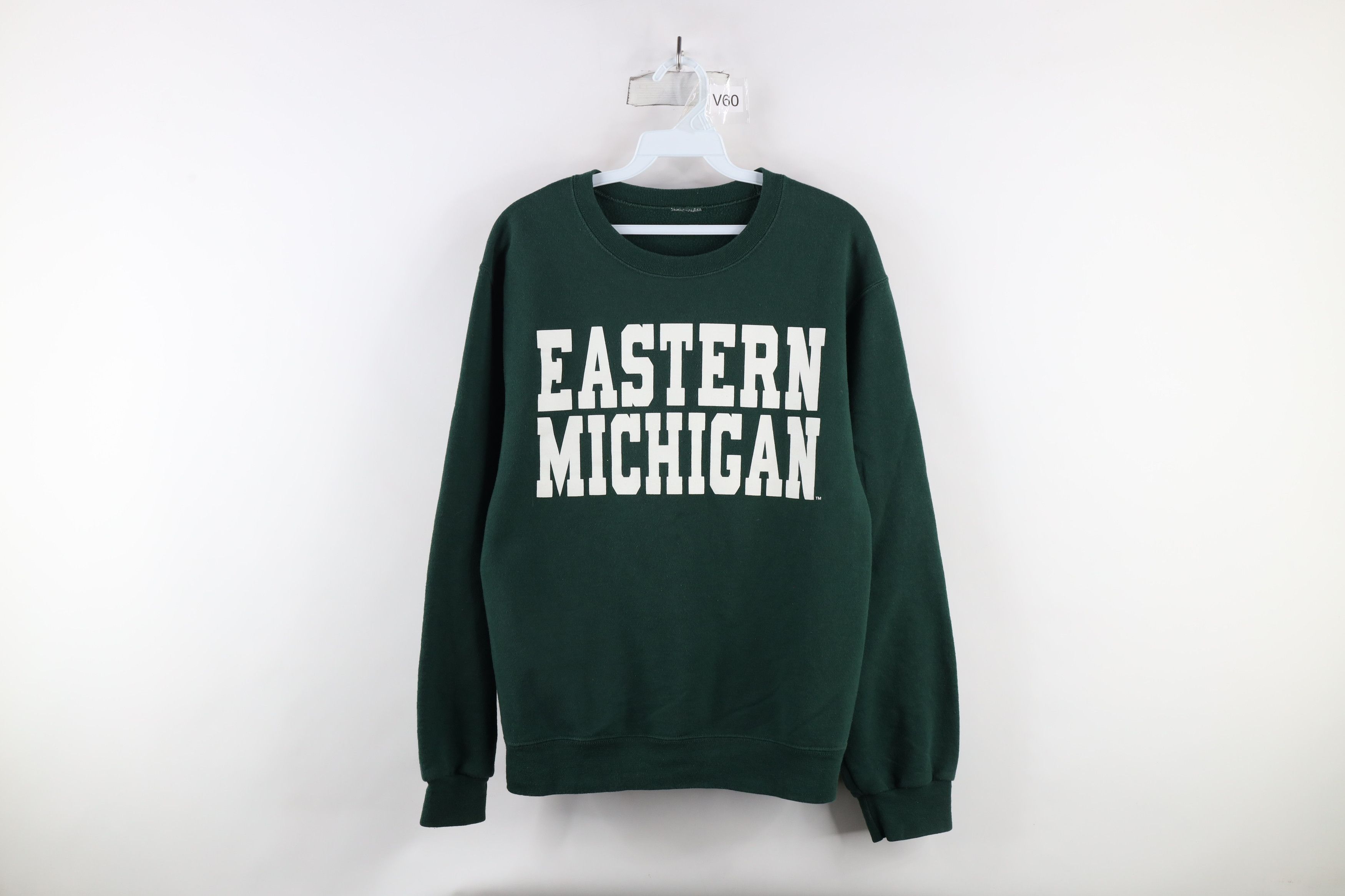 Vintage Vintage 90s Spell Out Eastern Michigan University Sweatshirt Size US S / EU 44-46 / 1 - 1 Thumbnail