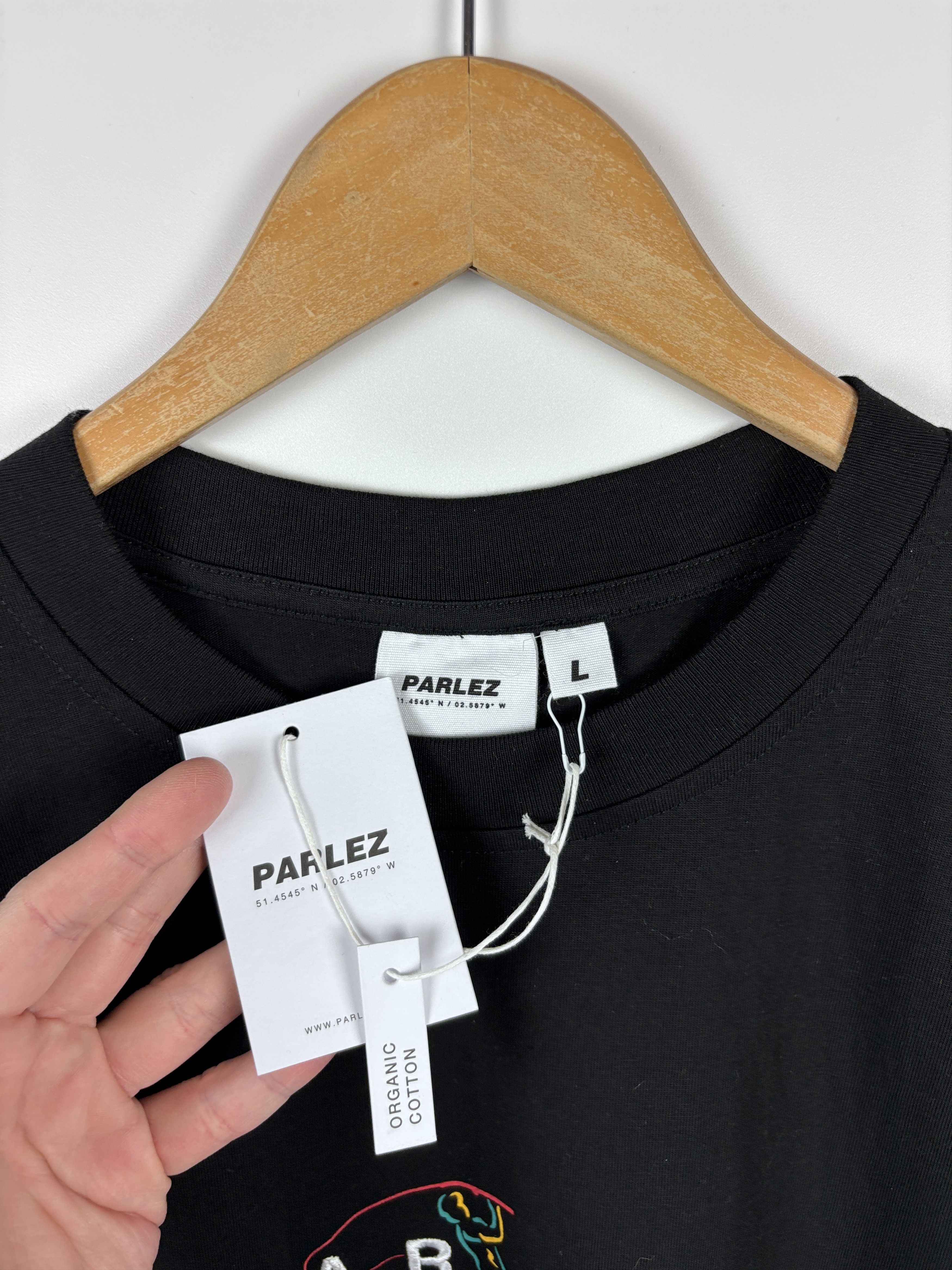 Parlez Mens Parlez Embroidered Black T-Shirt Size L Size US L / EU 52-54 / 3 - 2 Thumbnail