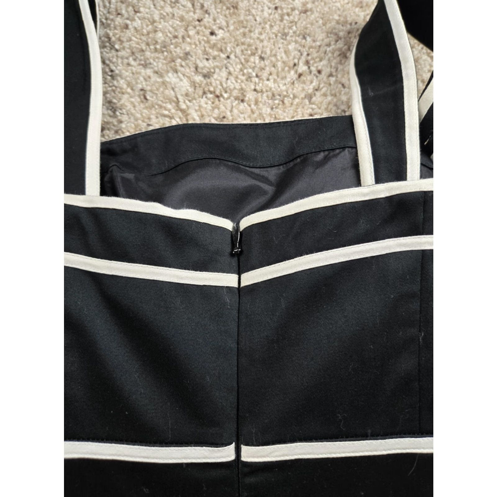 White House Black Market White House Black Market Dress Womens 0 Black Striped Fit Flare Sleeveless Size XS / US 0-2 / IT 36-38 - 6 Thumbnail