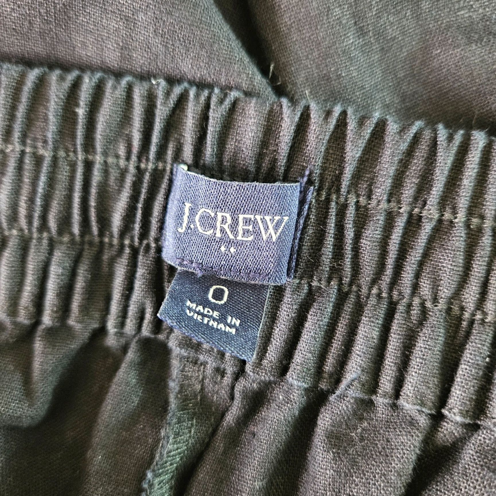 J.Crew J.CREW Womens Cropped Pants Sz 0 Black Mid Rise Linen Blend Cuffed Shirt? Size 25" / US 0 / IT 36 - 7 Thumbnail