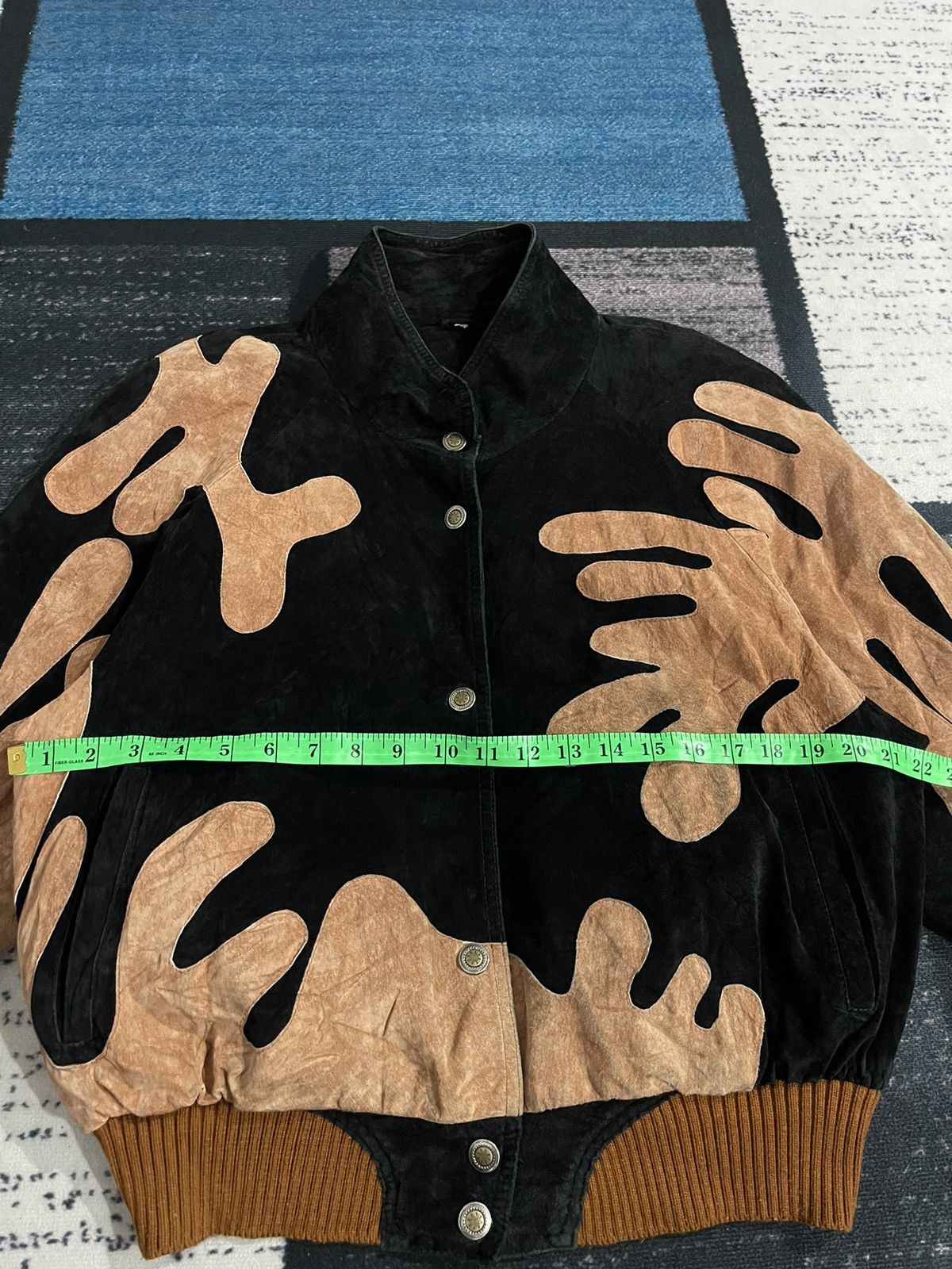 Vintage Vintage Patchwork Suede Leather Bomber Jacket Size US XL / EU 56 / 4 - 19 Thumbnail