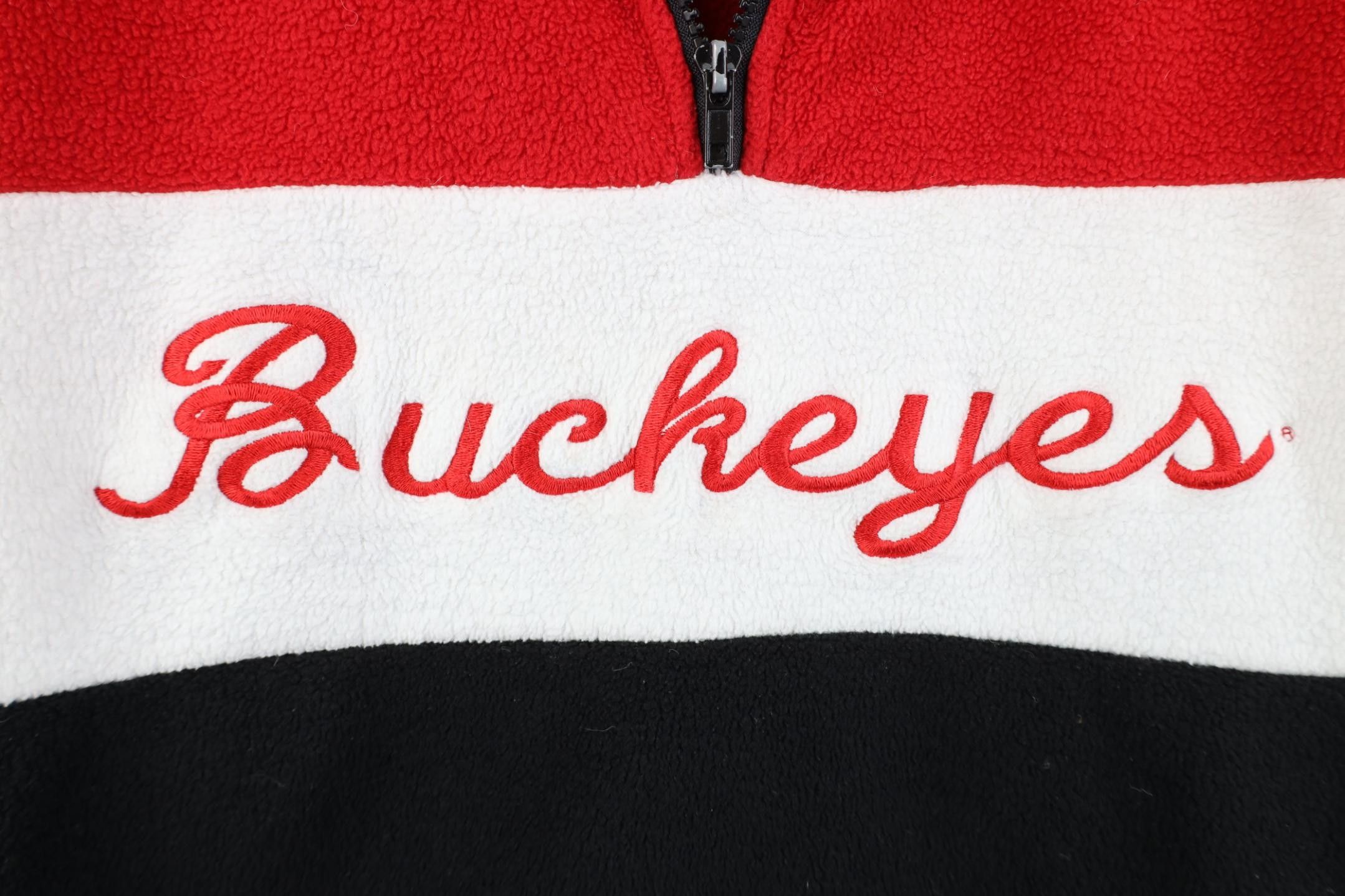 Vintage Vintage 90s Ohio State University 1/4 Zip Fleece Sweater Size US XL / EU 56 / 4 - 4 Thumbnail