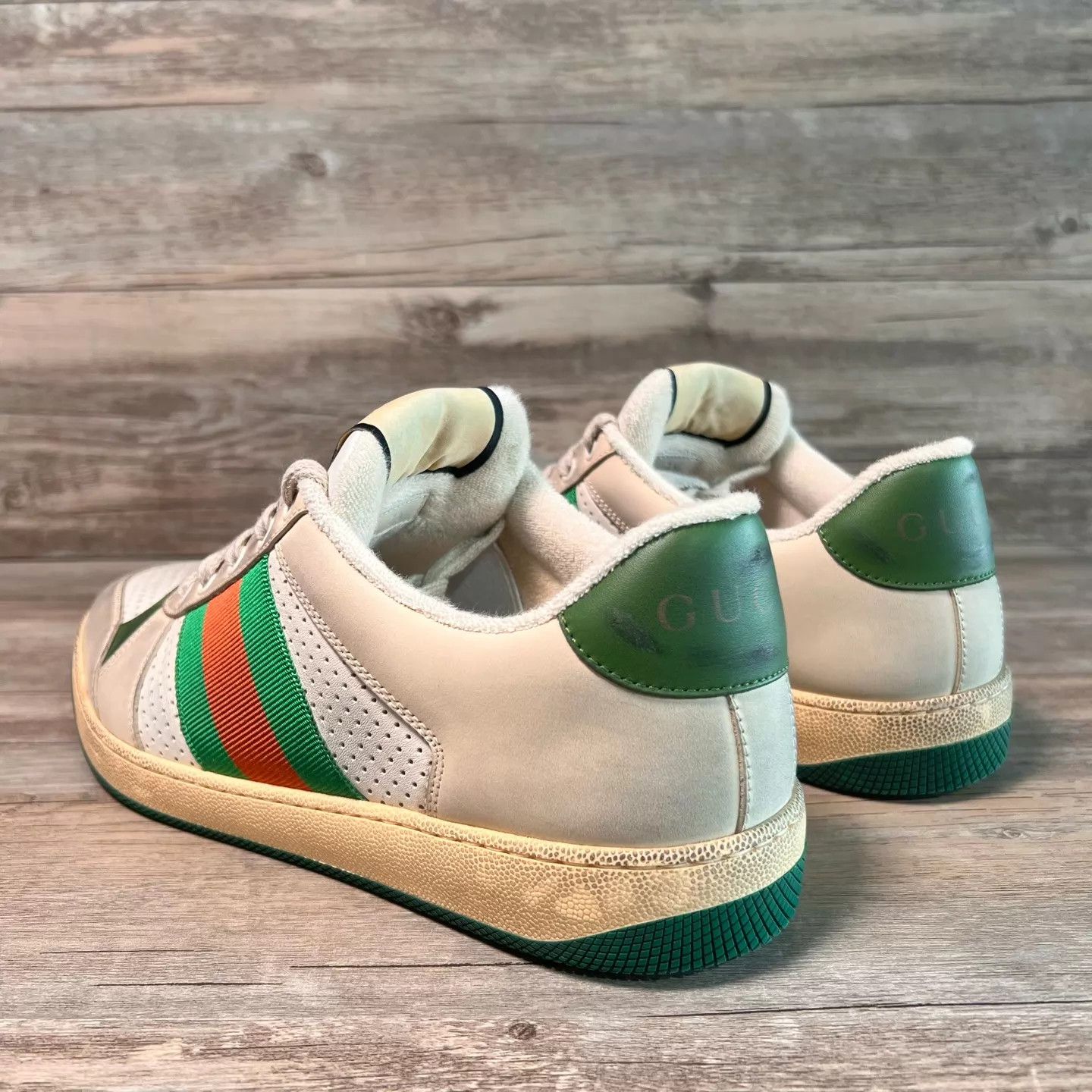 Gucci Gucci Distressed Sneakers Uk7.5 (41.5) 99 New Size US 8.5 / EU 41-42 - 4 Thumbnail