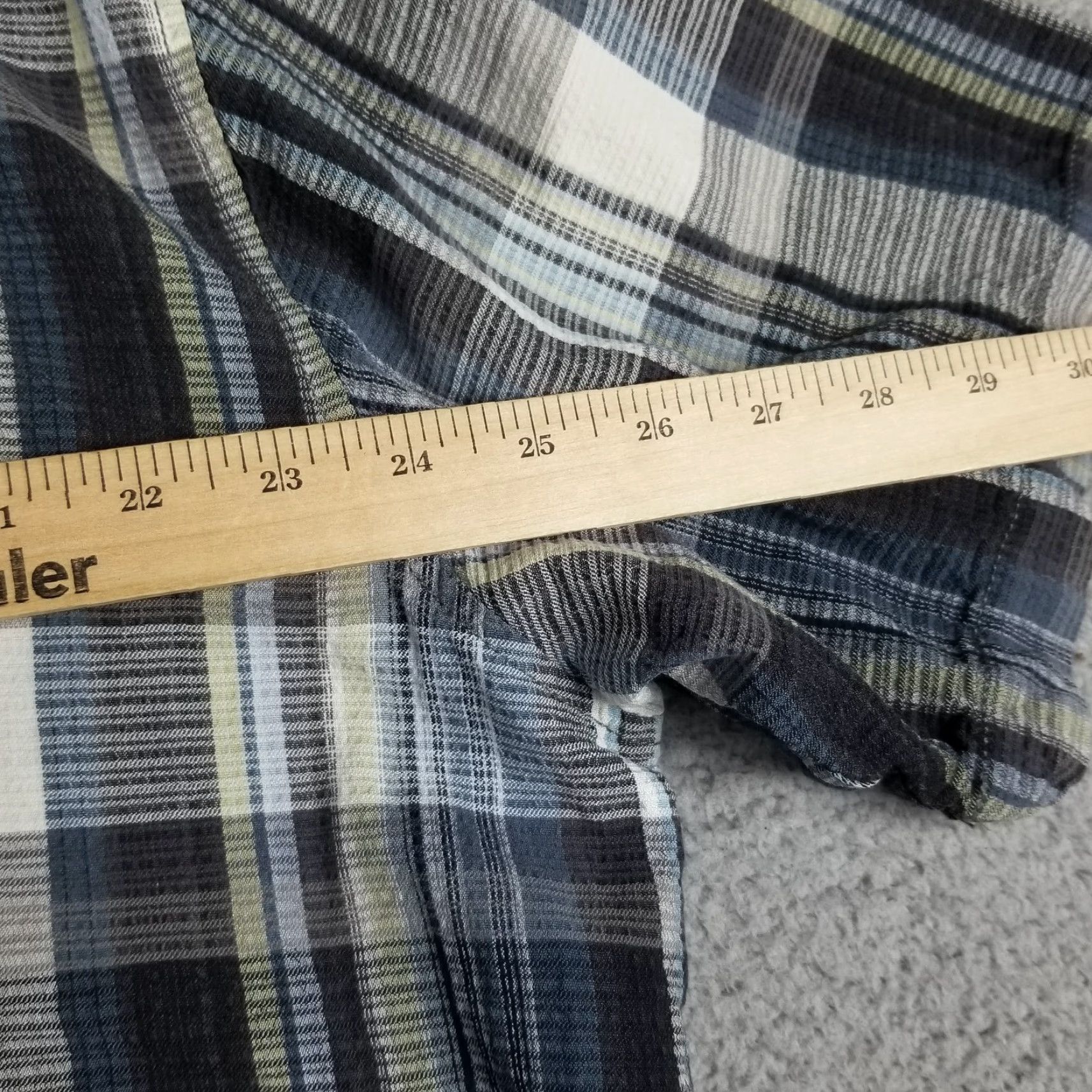 Tommy Bahama TOMMY BAHAMA Silk Camp Shirt Blue Plaid Short Sleeve XL Relaxed Fit Aloha Mens Size US XL / EU 56 / 4 - 7 Thumbnail