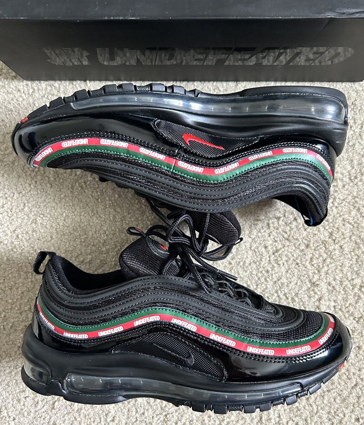 Nike × Undefeated Undefeated x Nike Air Max 97 OG “Black” Size US 8.5 / EU 41-42 - 2 Thumbnail