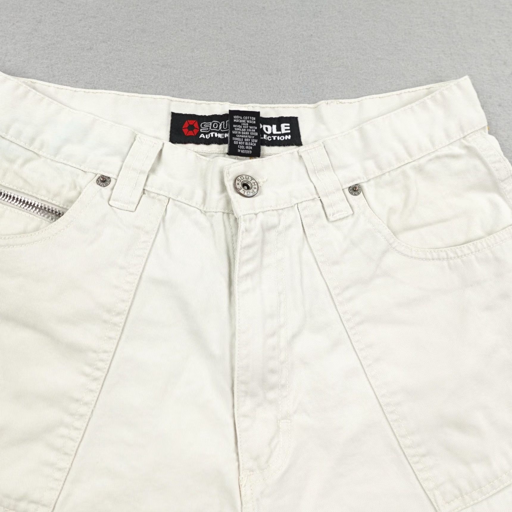 Southpole VINTAGE Southpole Shorts Men 32 Light Beige Cargo Baggy Loose Skater Hip Hop Y2K Mens hard to tract? Size US 32 / EU 48 - 2 Thumbnail