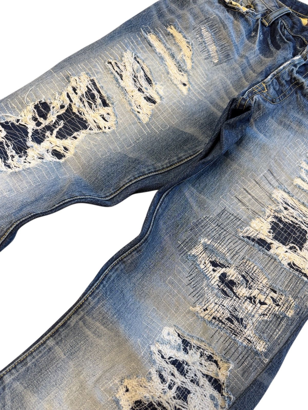 Prps Prps Archive Crazy Distressing/Stitching Denim Size 32 Size US 32 / EU 48 - 4 Thumbnail