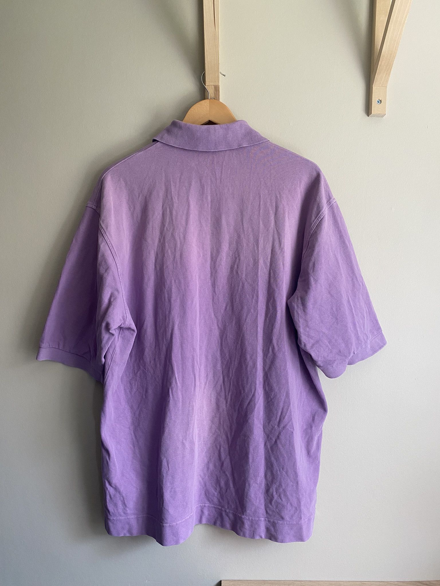 Acne Studios $300 - Cotton Polo Shirt - Washed Lilac Size US S / EU 44-46 / 1 - 4 Thumbnail
