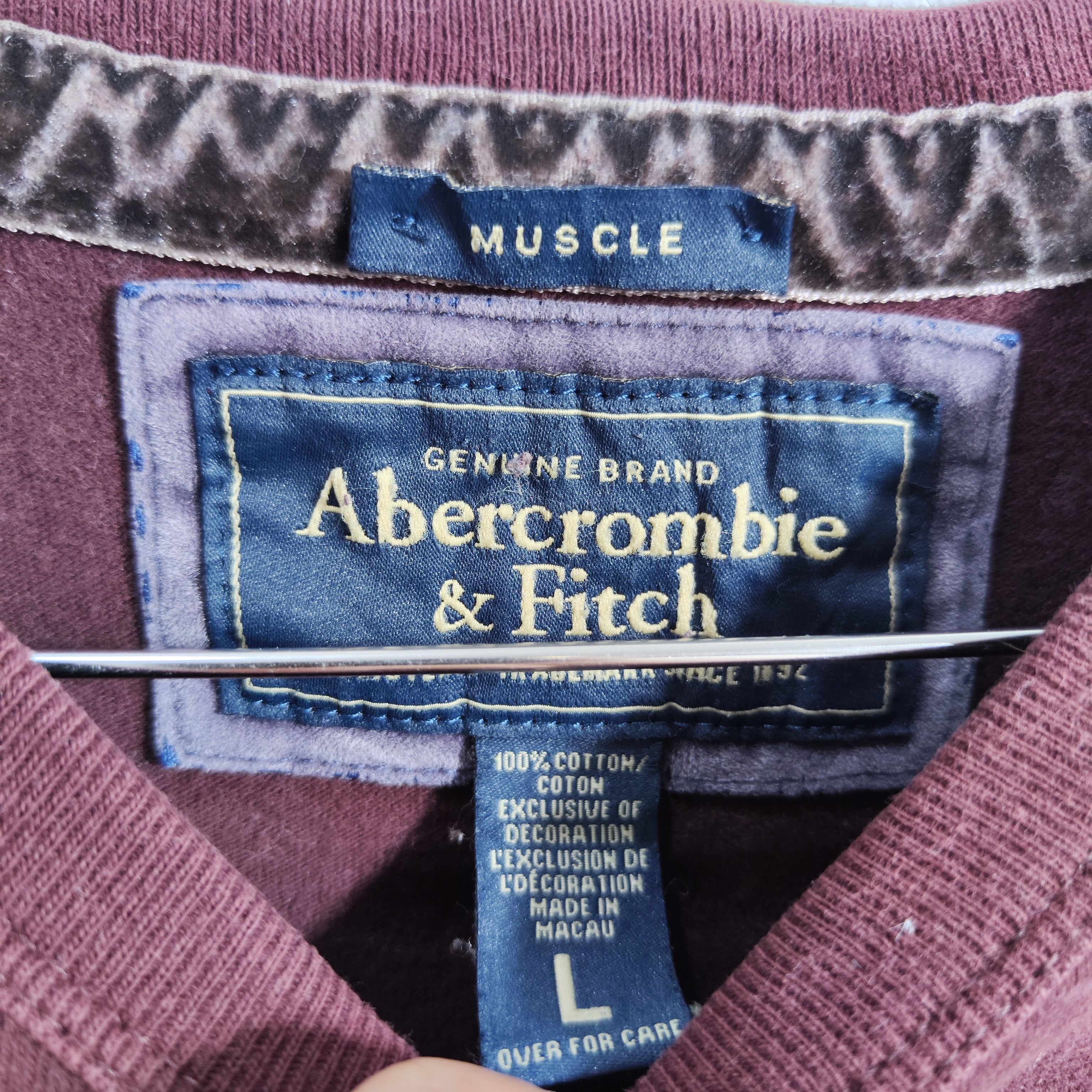 Abercrombie & Fitch Abercrombie tee y2k Red Large Size US L / EU 52-54 / 3 - 3 Thumbnail