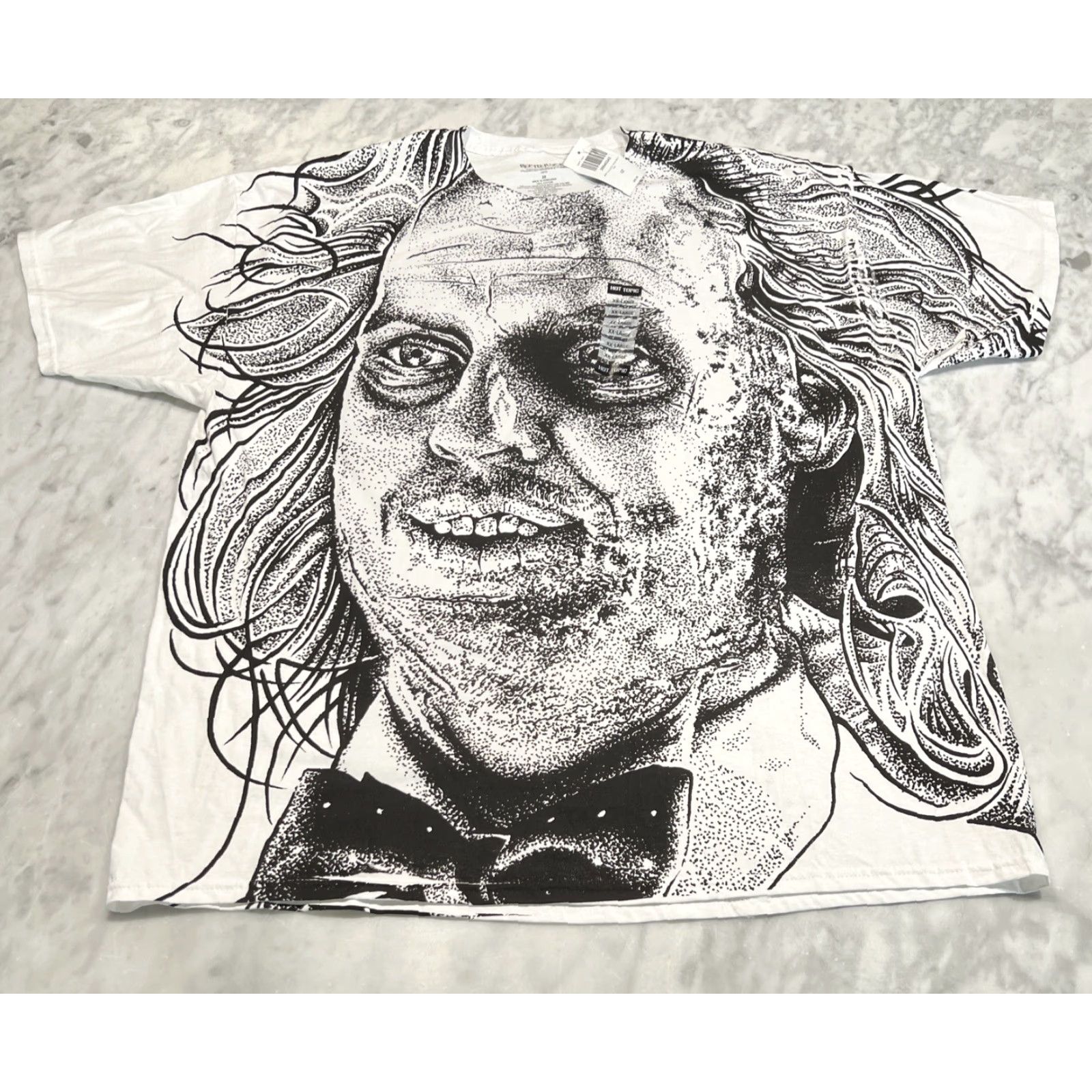 Hot Topic Beetlejuice T Shirt 2XL Men Hot Topic Graphic Print 80s Movie Character Crew Neck White Size US XXL / EU 58 / 5 - 2 Thumbnail