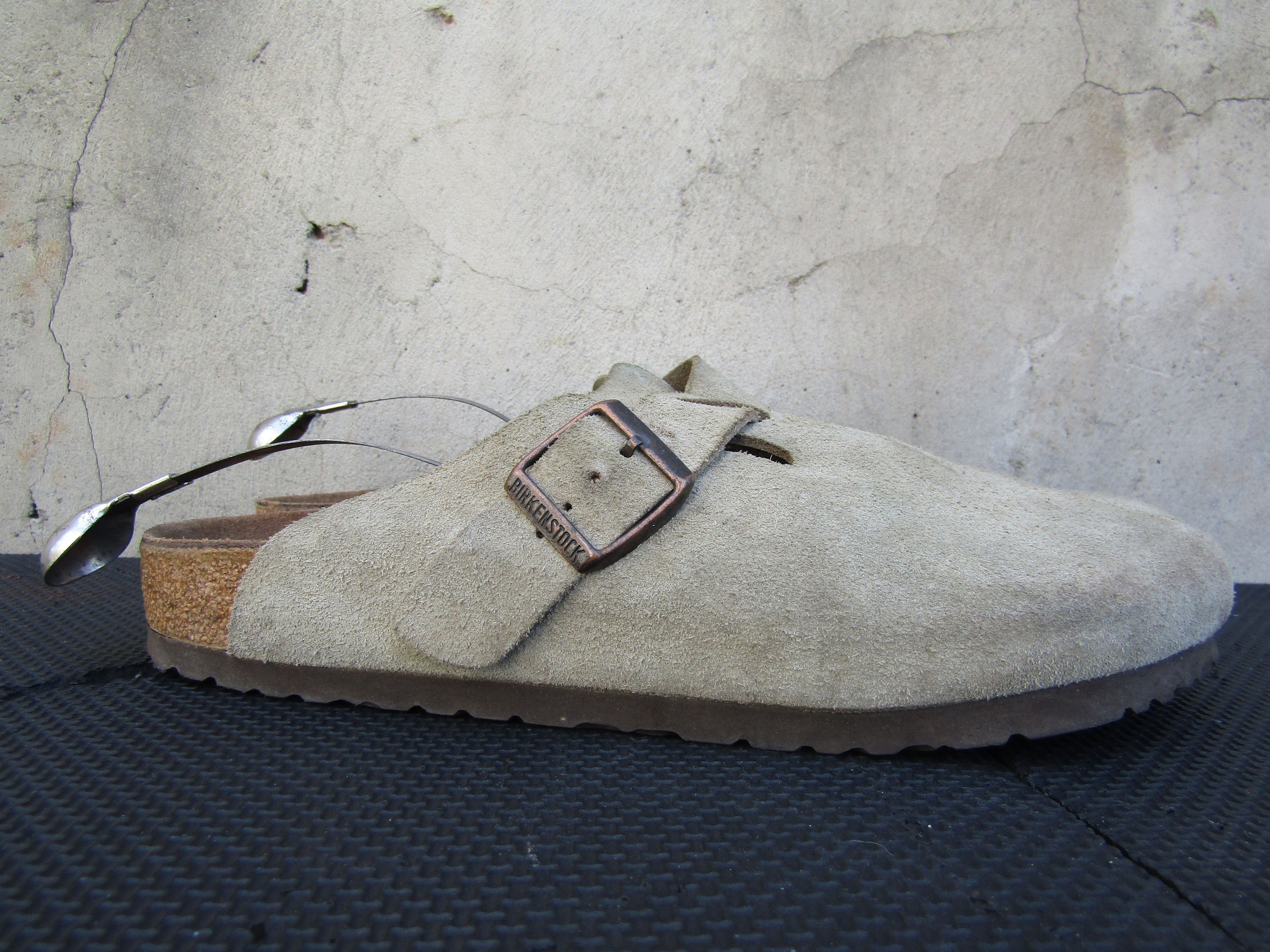 Birkenstock Birkenstock Men’s Boston Leather Clog Taupe Size US 8 / EU 41 - 1 Thumbnail