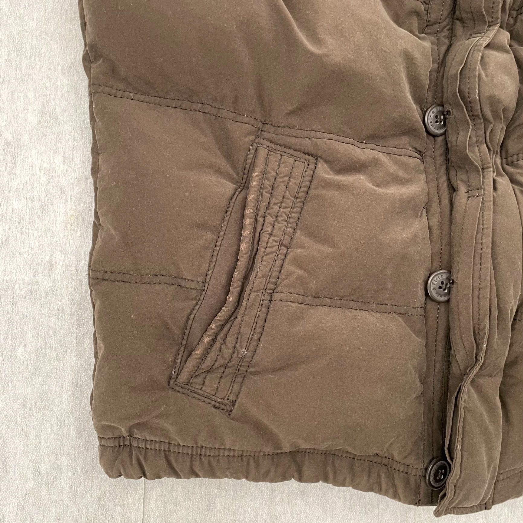 Abercrombie & Fitch VINTAGE Abercrombie & Fitch Summit Rock Vest Adult XL Brown Full Zip Down Puffer Mens Size US XL / EU 56 / 4 - 5 Thumbnail