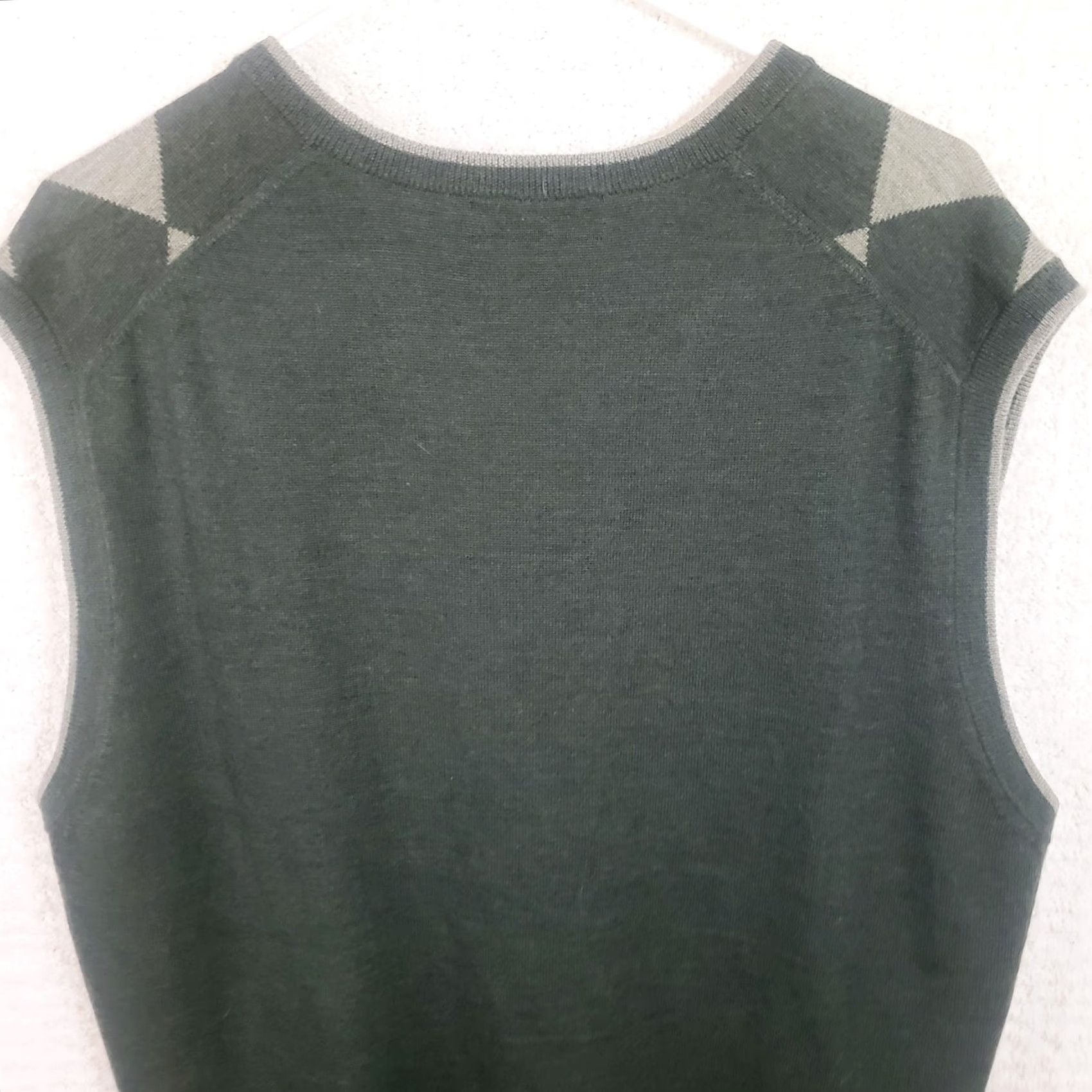 Brooks Brothers Brooks Brothers Sweater Vest Mens XL Fine Italian Merino Wool Argyle V-Neck Green Beige All Seasons Golf Walking Size US XL / EU 56 / 4 - 6 Thumbnail