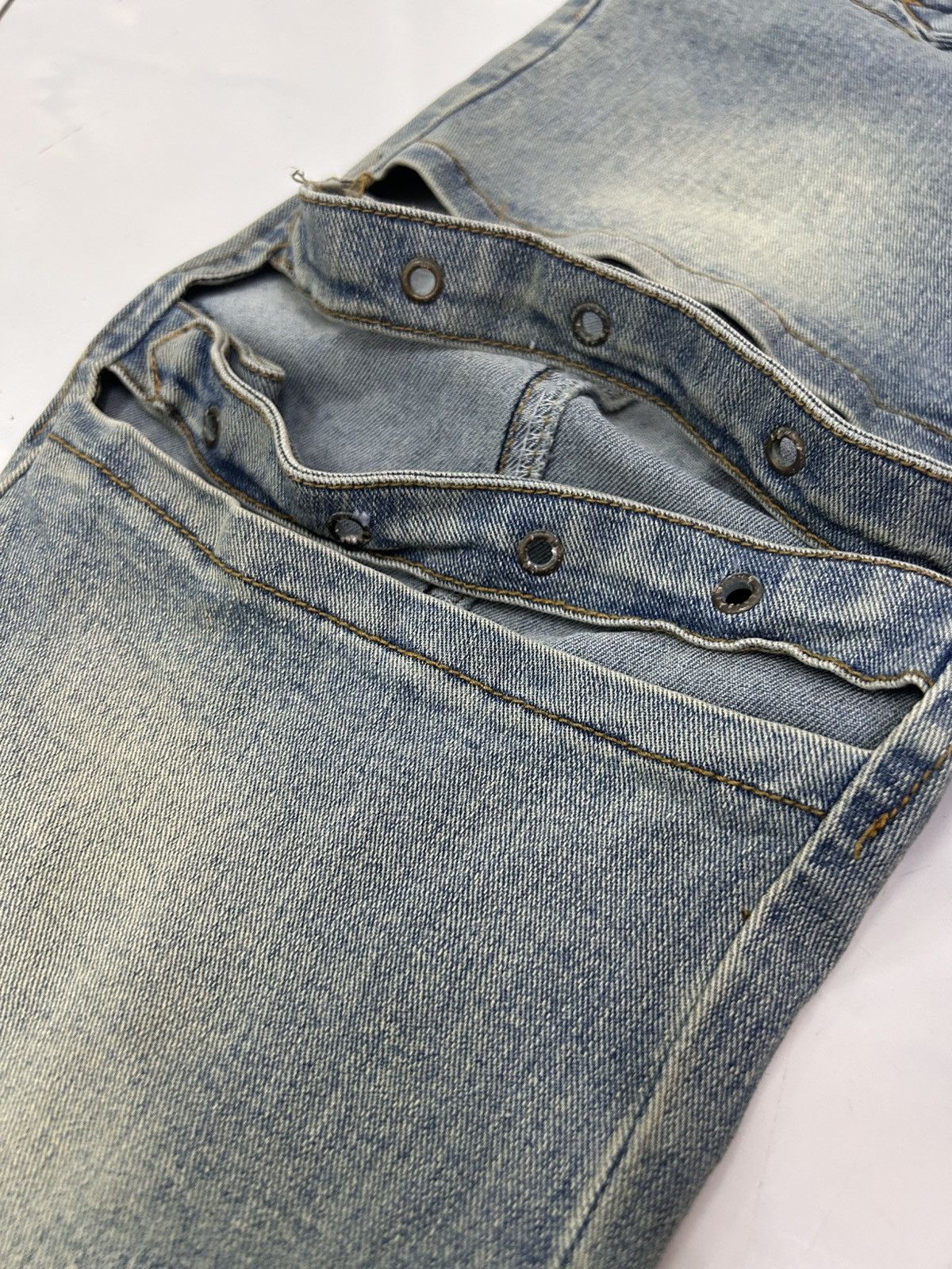 Japanese Brand × Vintage 💥 Vintage Japanese Punk Style Boot Cut Jeans Size 28" / US 6 / IT 42 - 7 Thumbnail