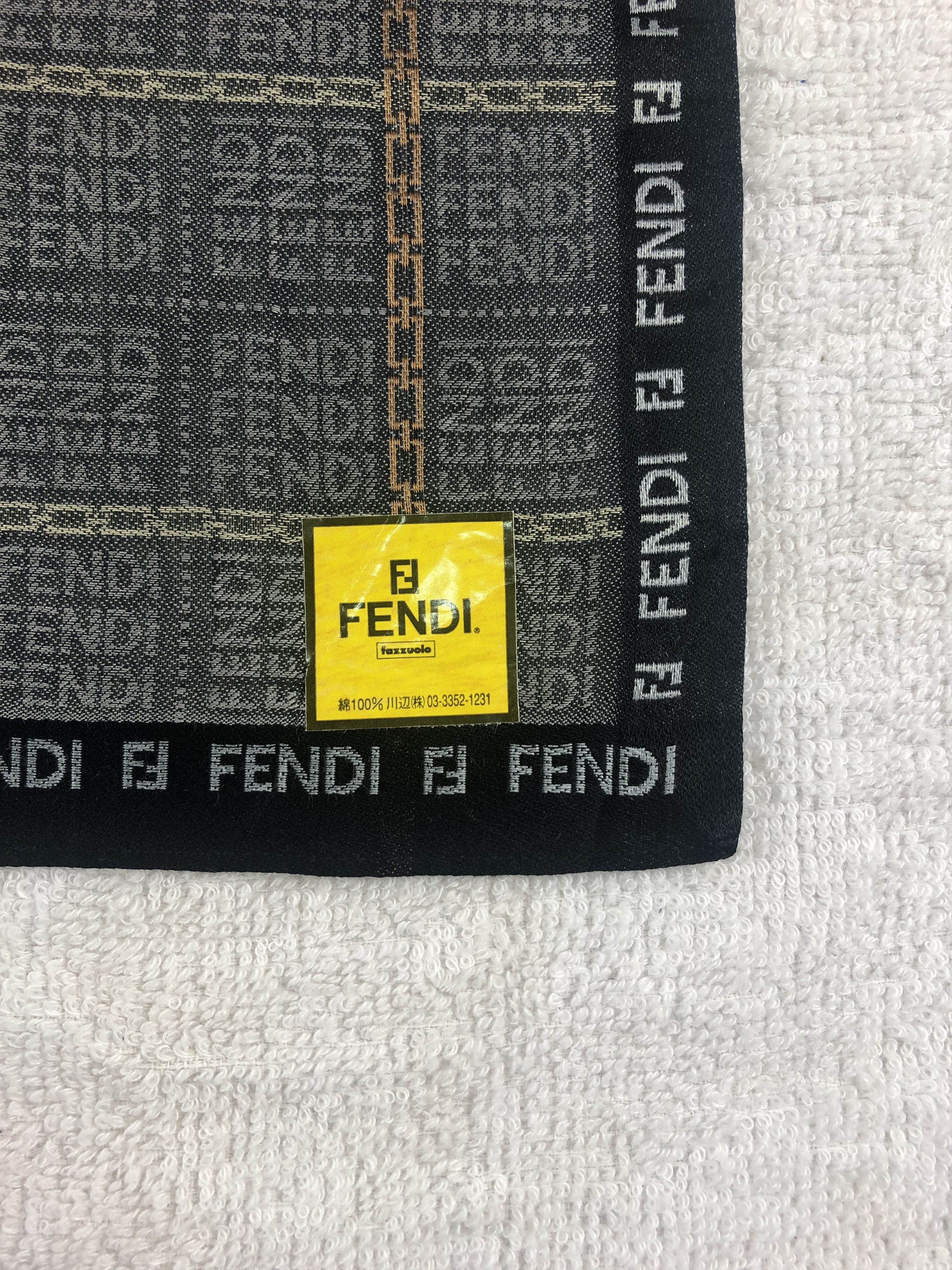 Vintage Fendi Monogram Handkerchief / Bandana / Neckerchief A1302 Size ONE SIZE - 5 Thumbnail