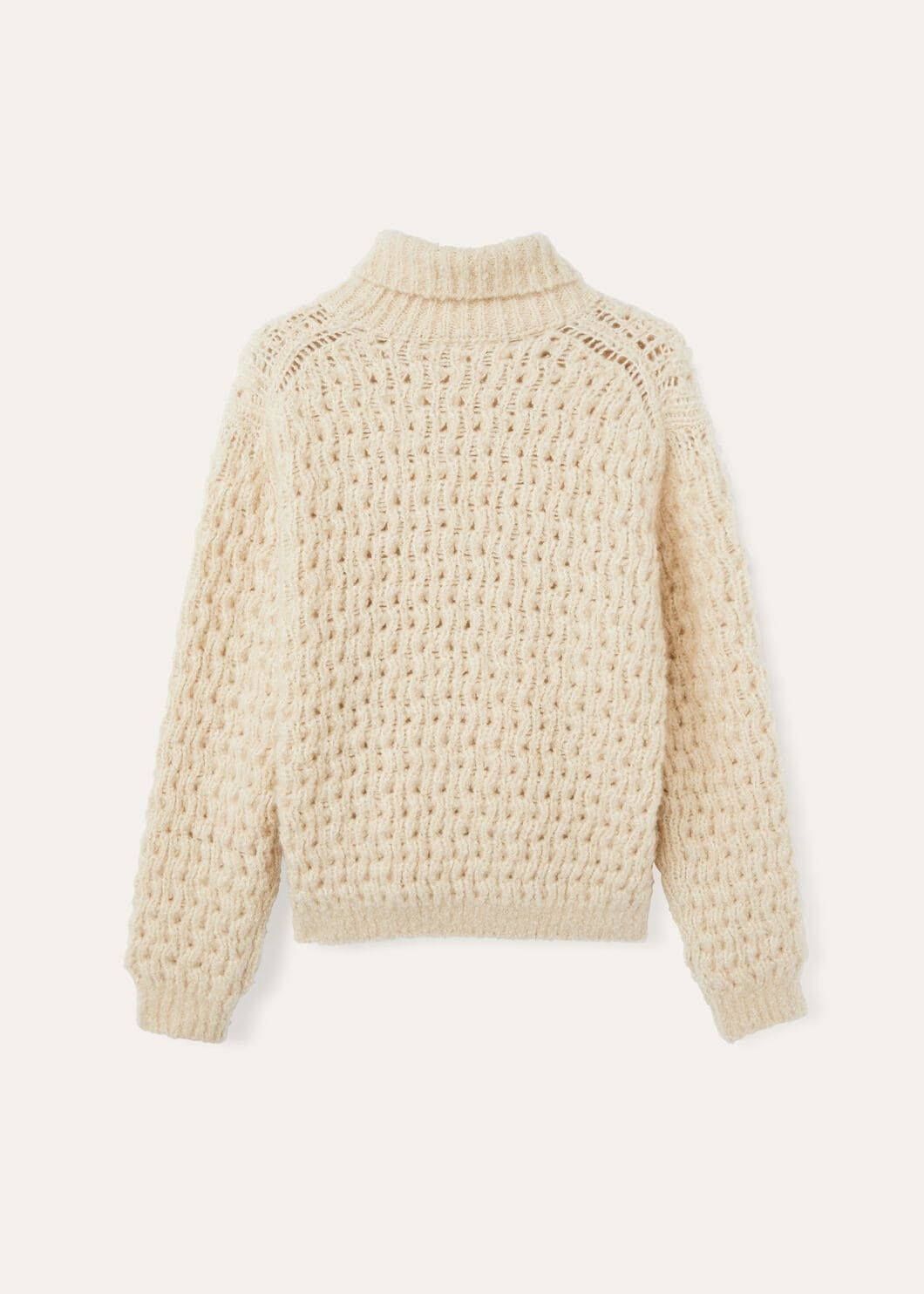 Loro Piana o1w1db10825 FAO4523 Cocooning Turtleneck Sweater in Beige Size L / US 10 / IT 46 - 6 Thumbnail